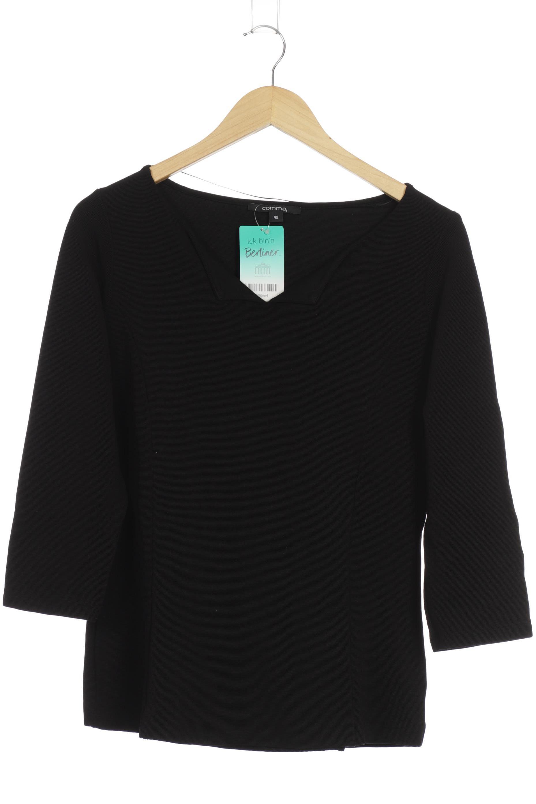 

Comma Damen Langarmshirt, schwarz, Gr. 42