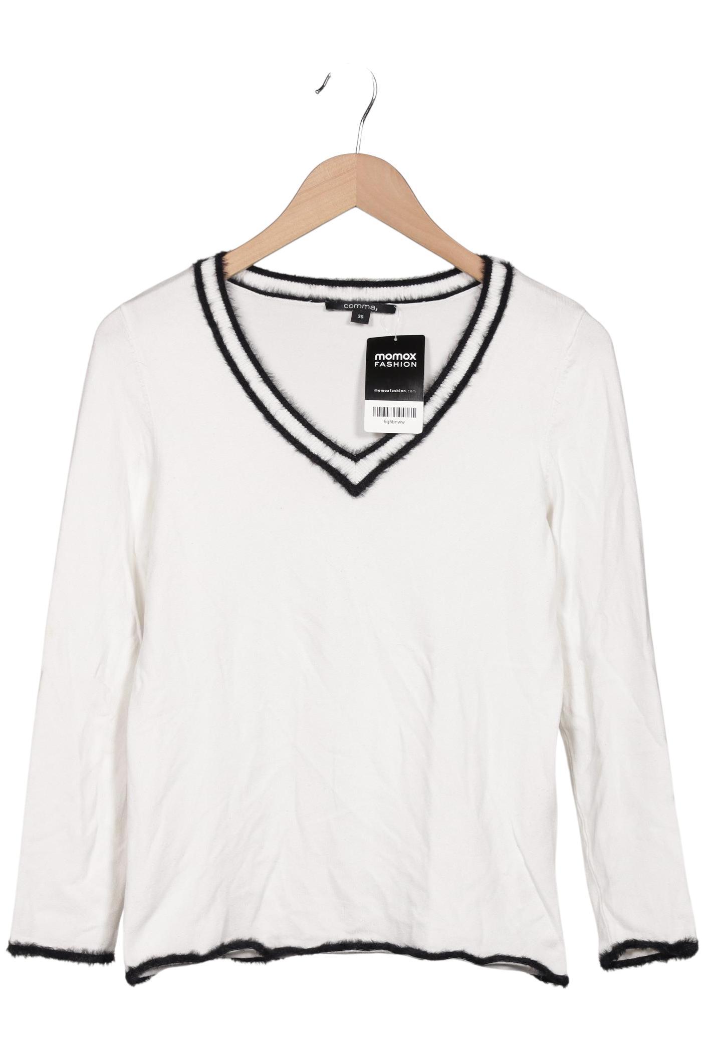 

Comma Damen Pullover, weiß, Gr. 36