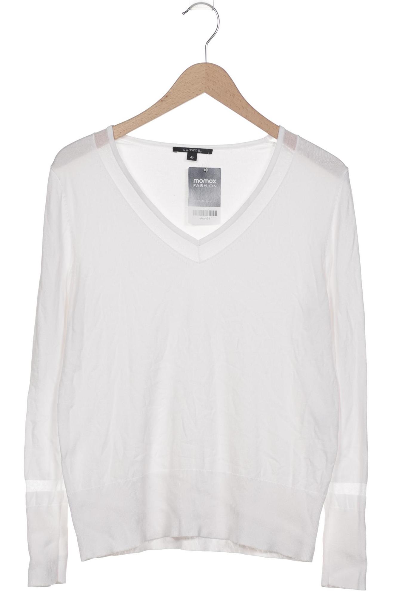 

Comma Damen Pullover, weiß, Gr. 40