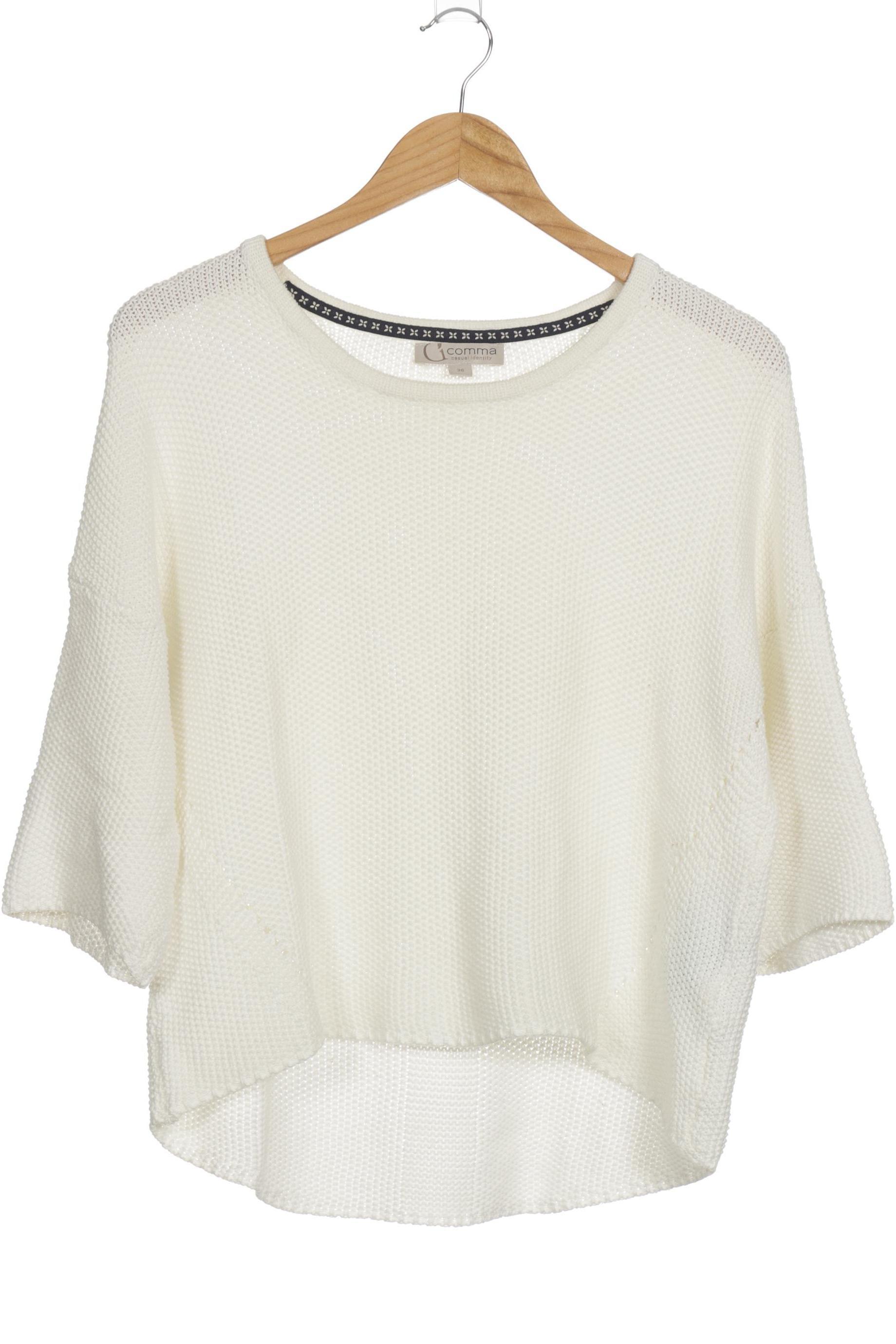 

Comma Damen Pullover, weiß, Gr. 36