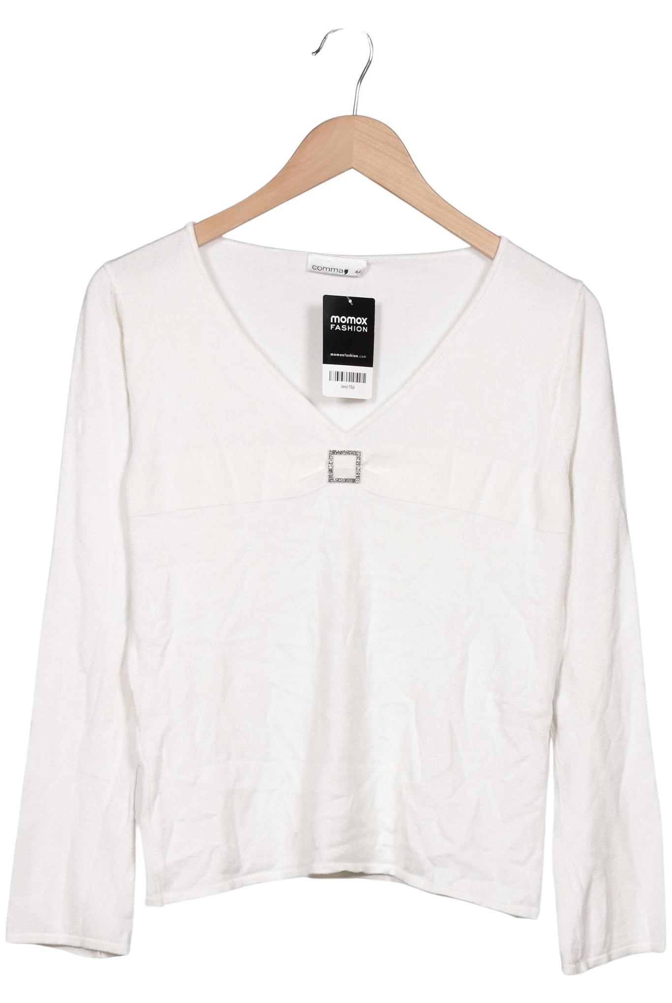 

Comma Damen Pullover, weiß, Gr. 44