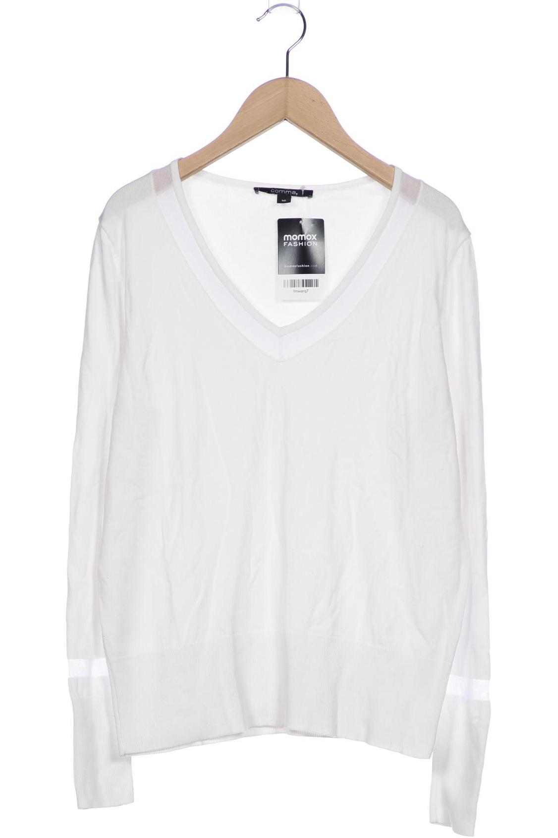 

Comma Damen Pullover, weiß, Gr. 36