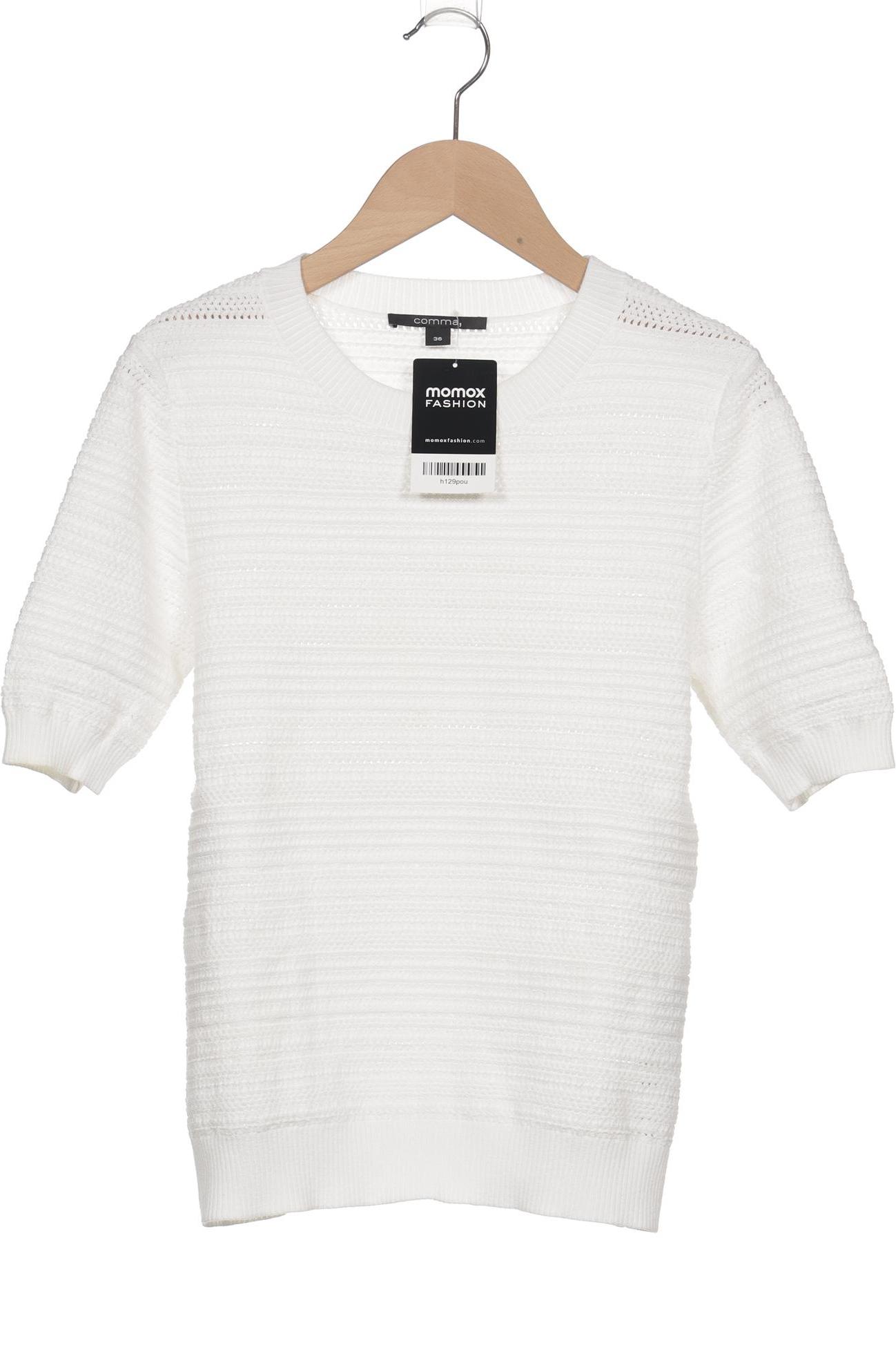 

Comma Damen Pullover, weiß, Gr. 36