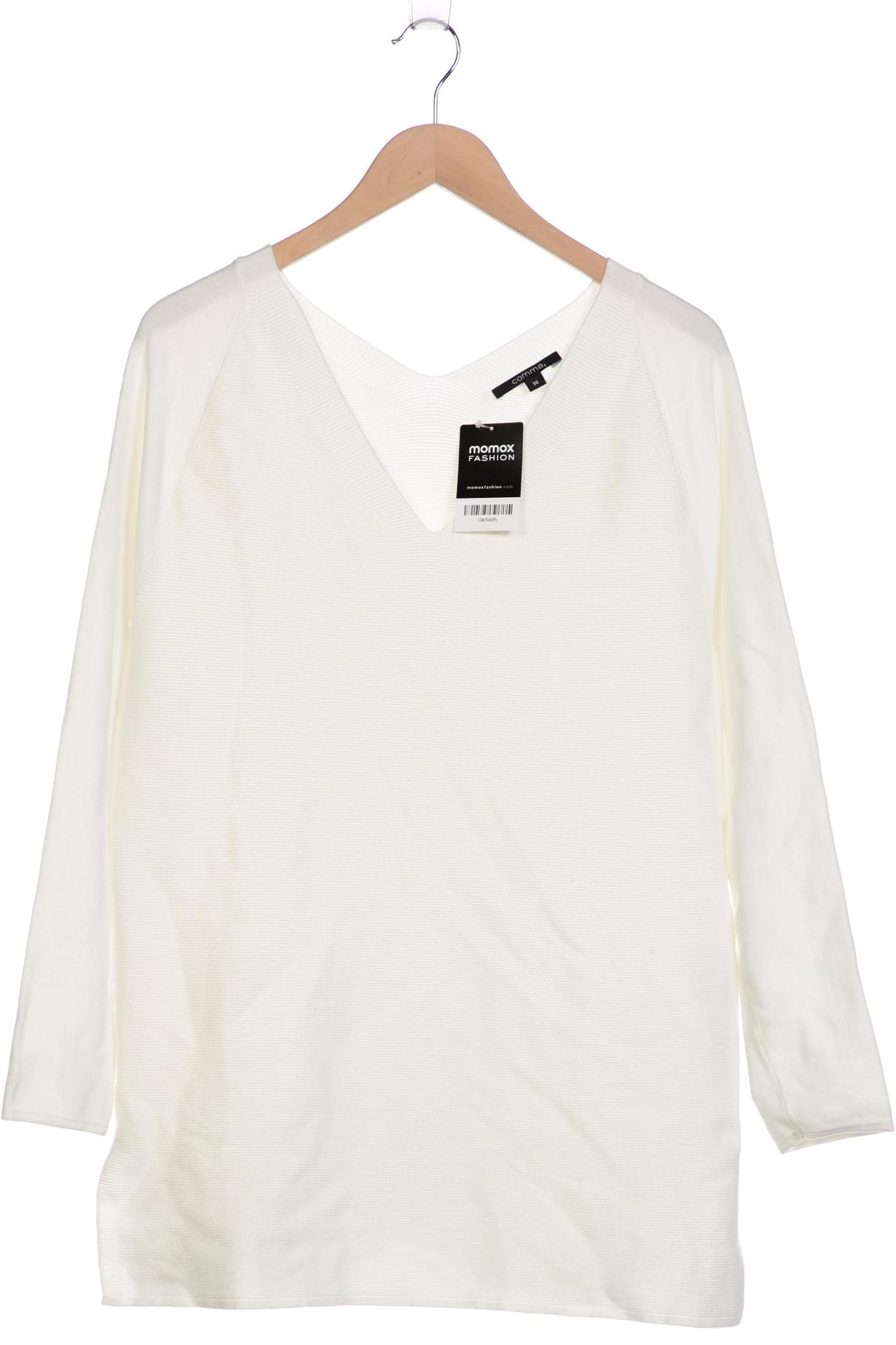 

Comma Damen Pullover, weiß, Gr. 36