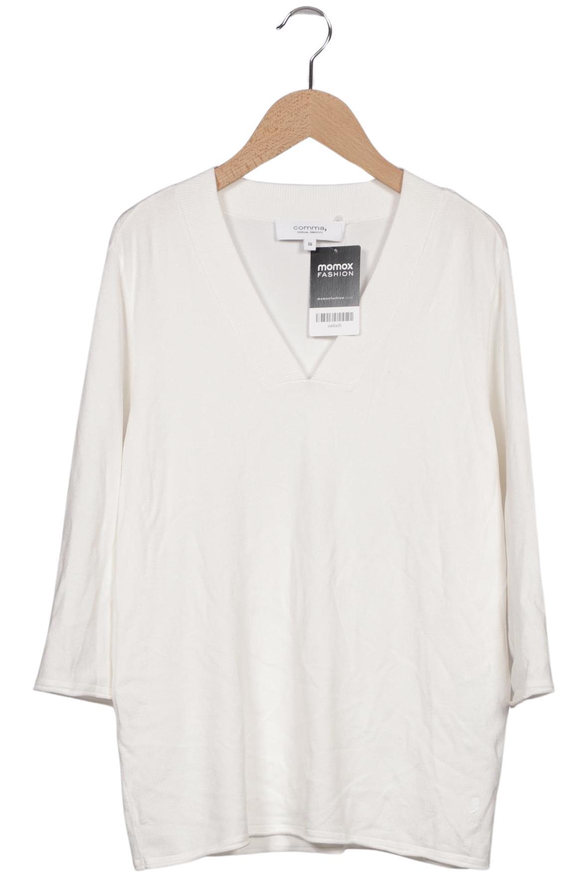 

Comma Damen Pullover, weiß, Gr. 36