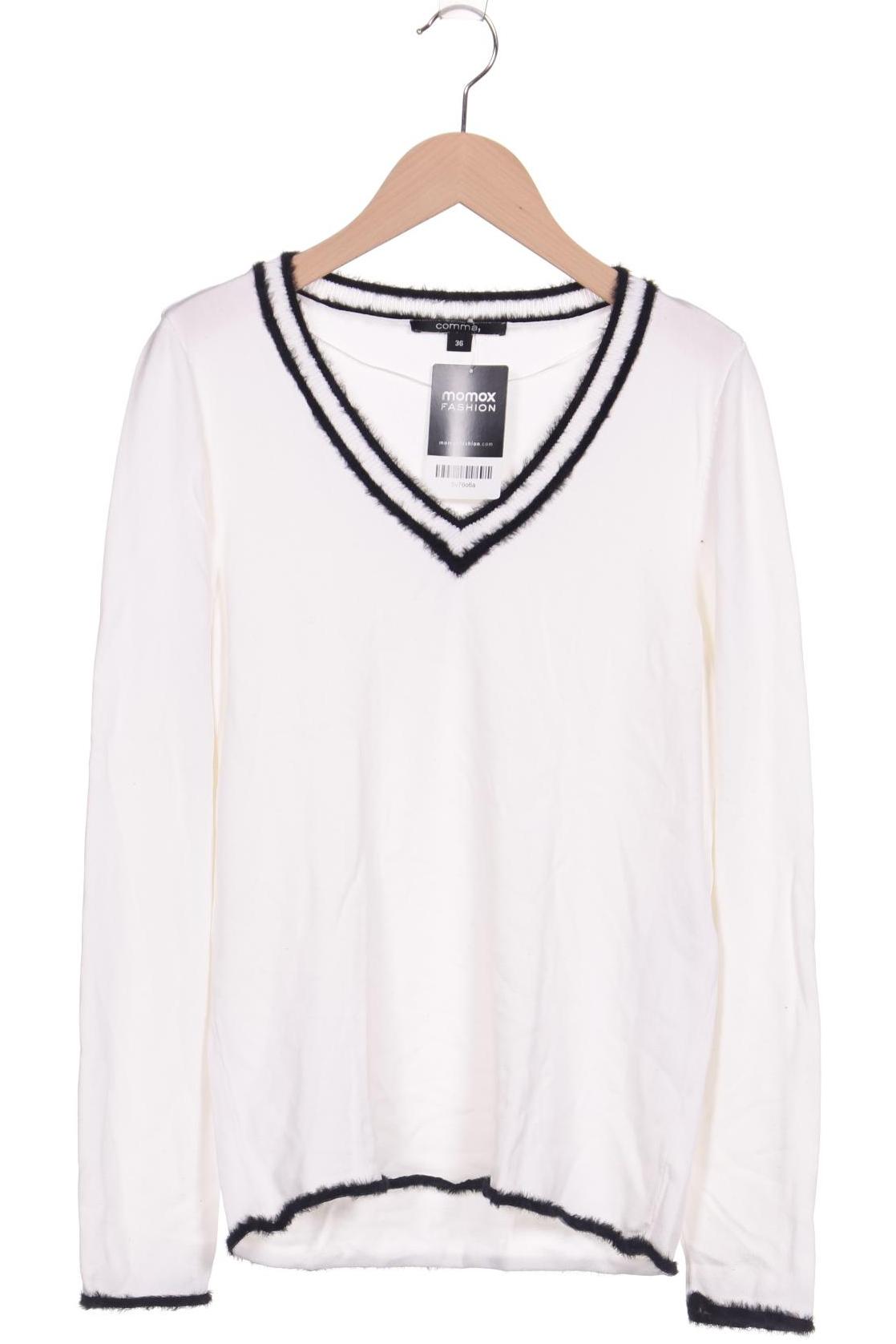 

Comma Damen Pullover, weiß, Gr. 36