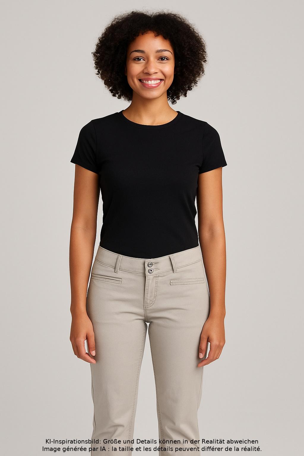 

Comma Damen Stoffhose, beige, Gr. 36