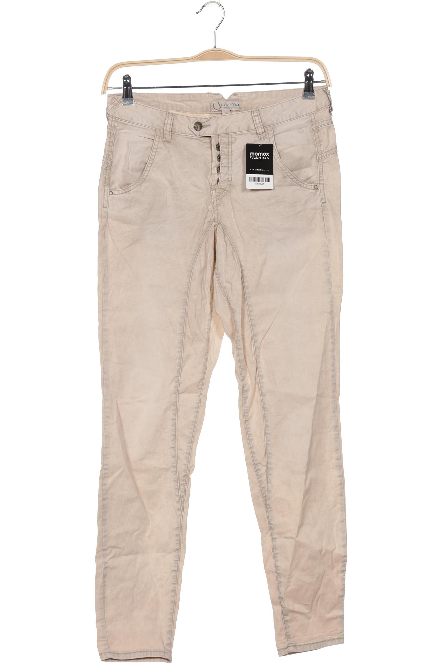 

Comma Damen Stoffhose, beige, Gr. 36