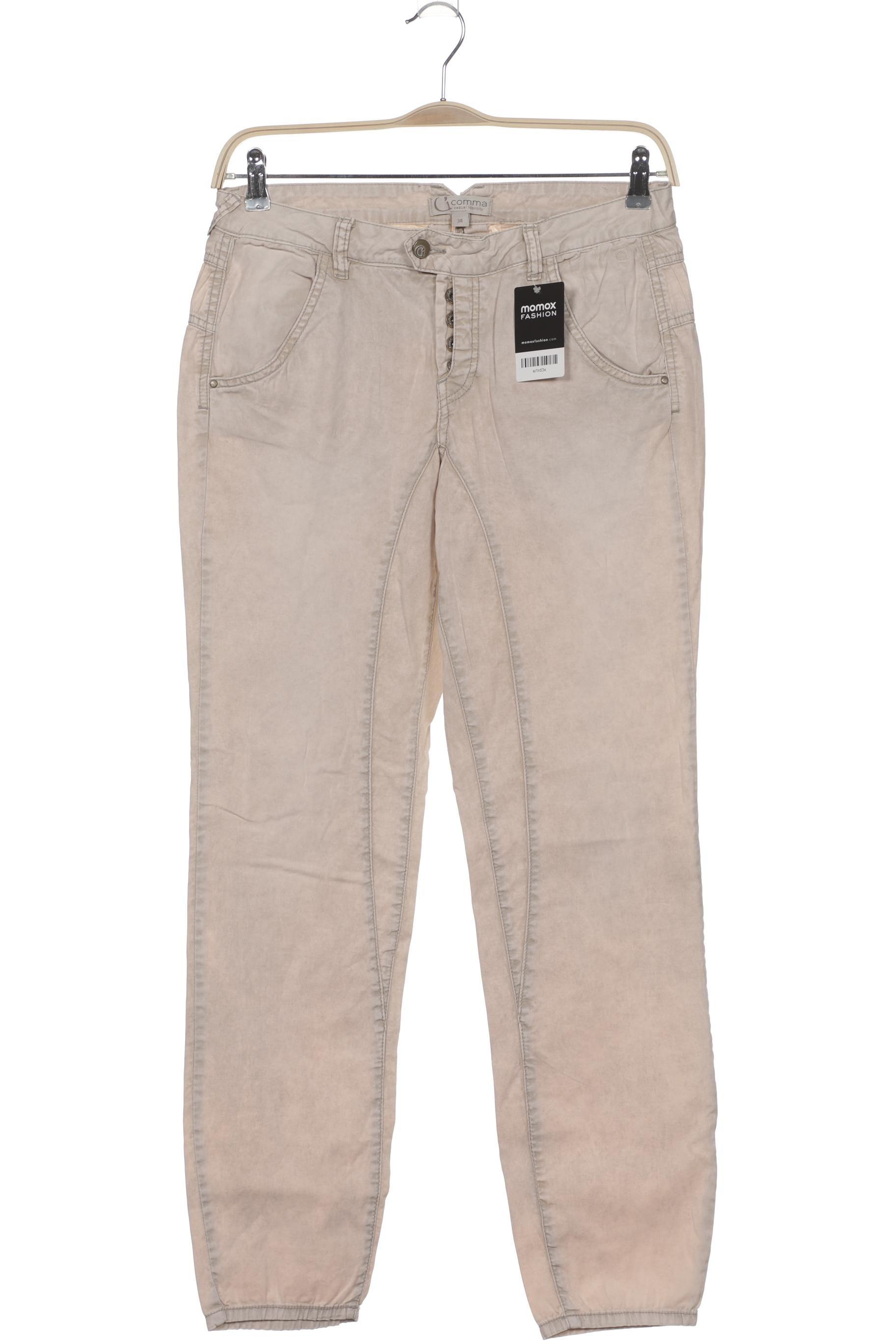

Comma Damen Stoffhose, beige, Gr. 34