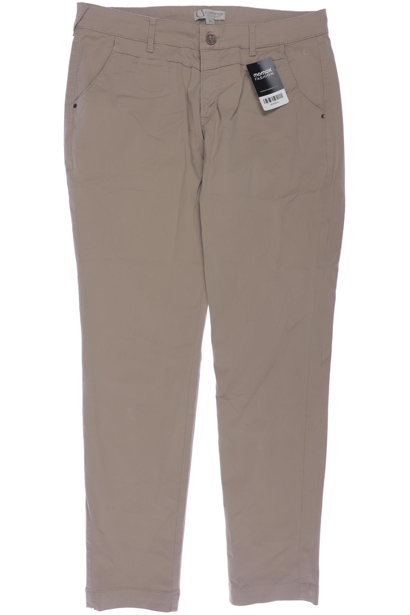 

Comma Damen Stoffhose, beige, Gr. 42