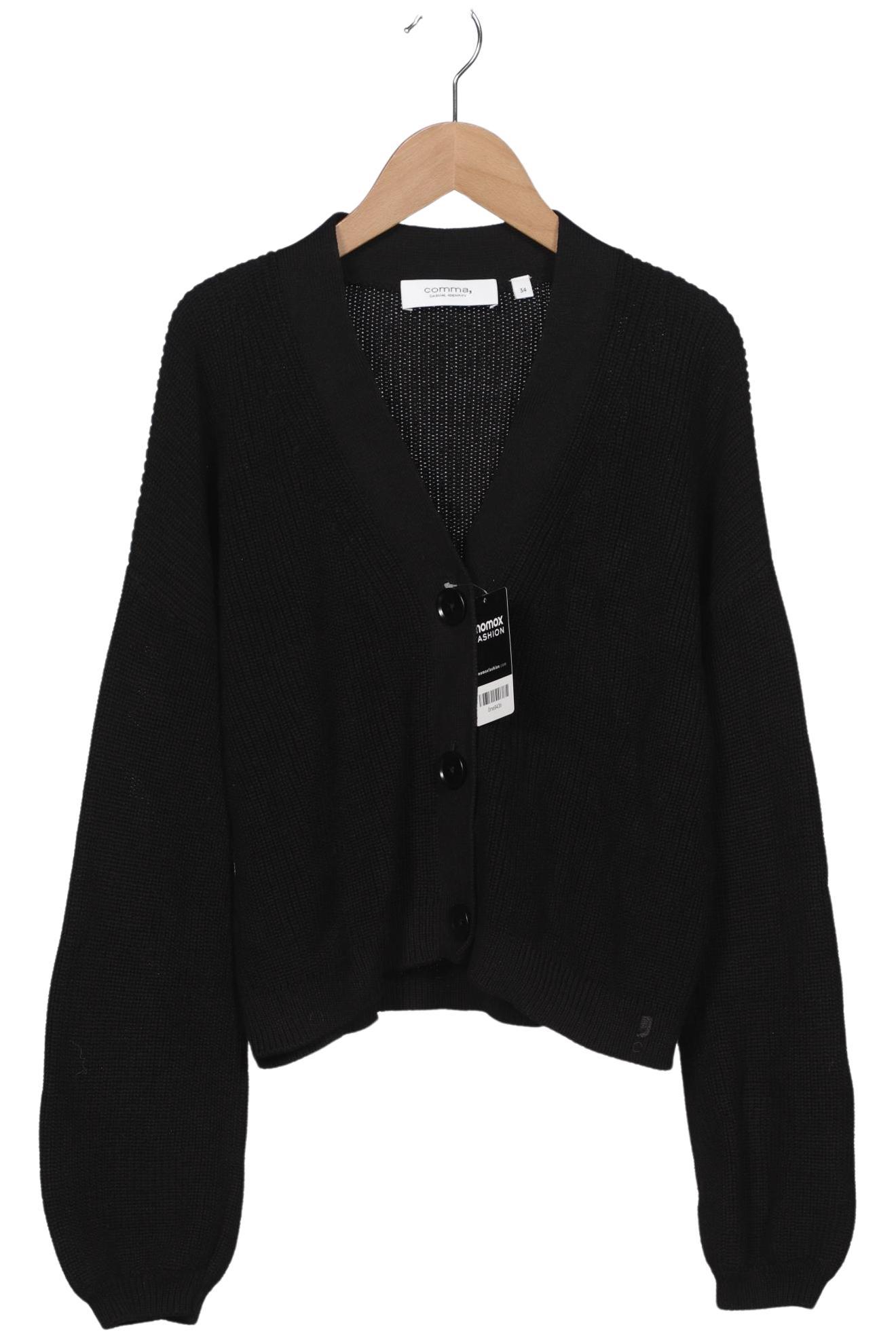 

Comma Damen Strickjacke, schwarz, Gr. 34