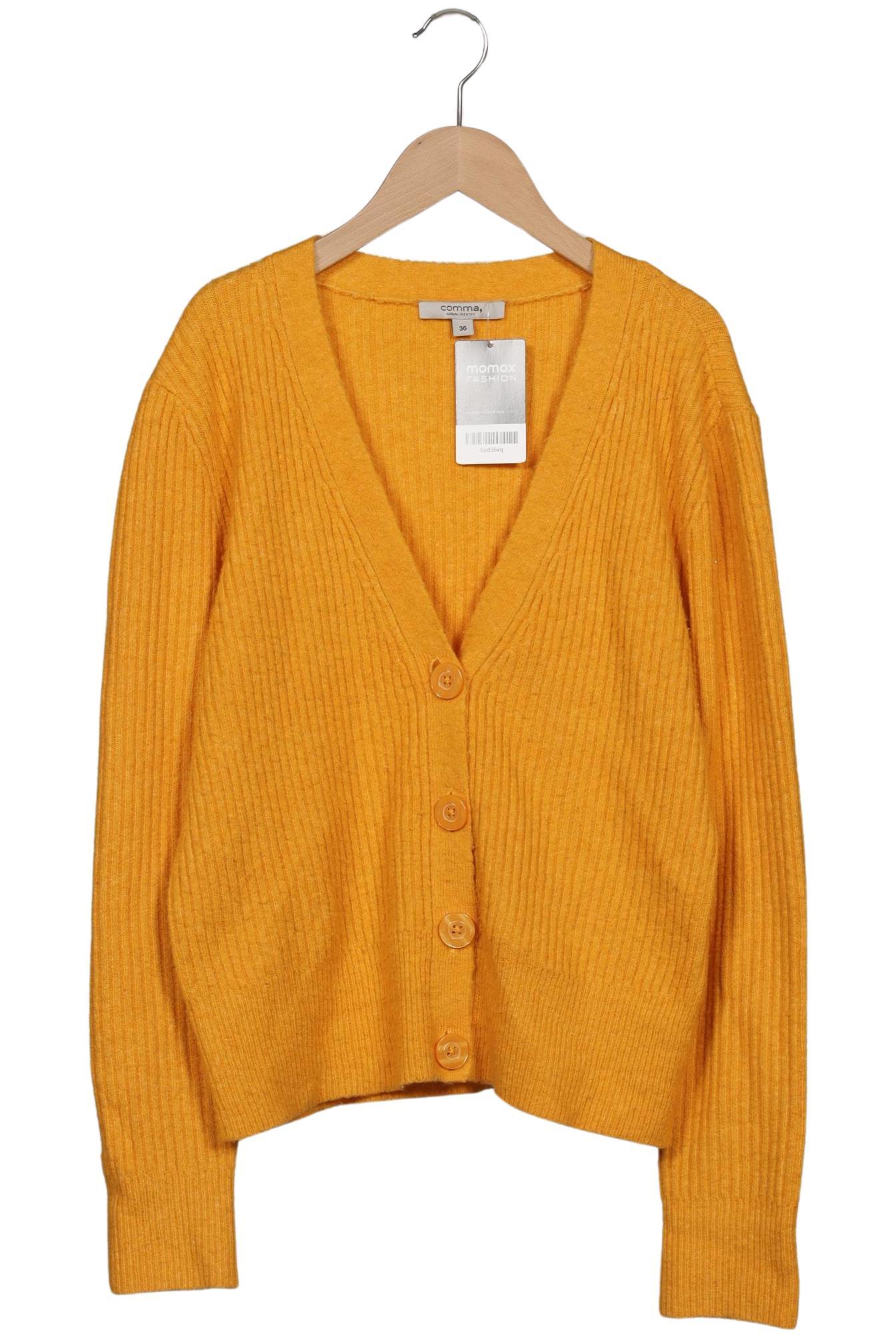 

Comma Damen Strickjacke, orange, Gr. 36