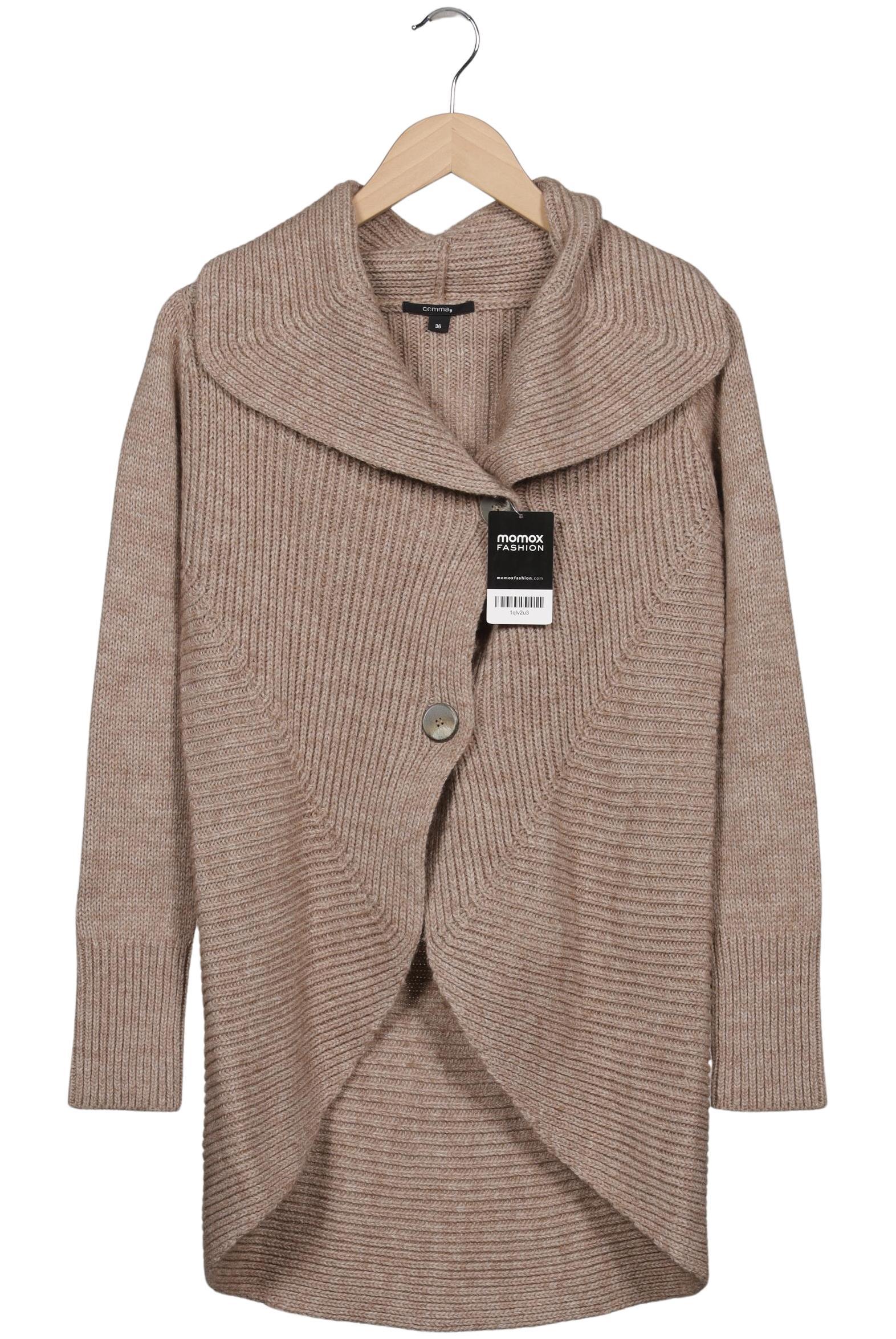 

Comma Damen Strickjacke, beige, Gr. 36