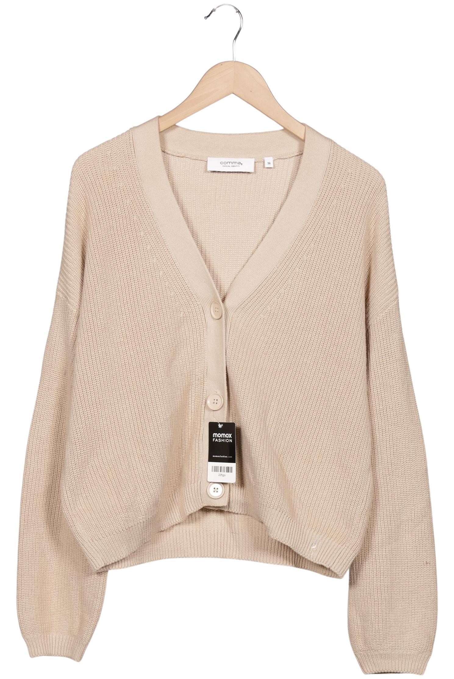 

Comma Damen Strickjacke, beige, Gr. 36