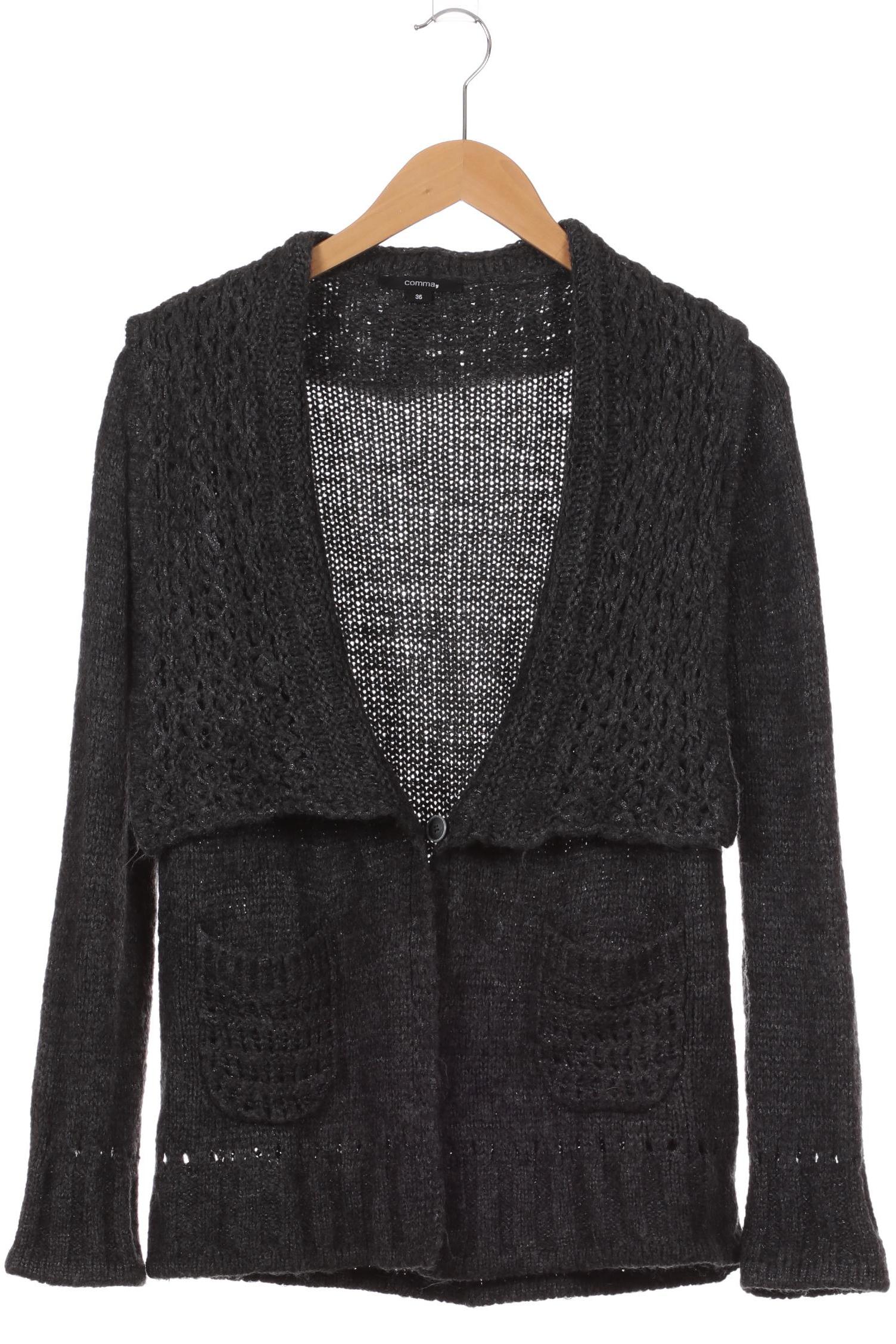 

Comma Damen Strickjacke, schwarz, Gr. 36