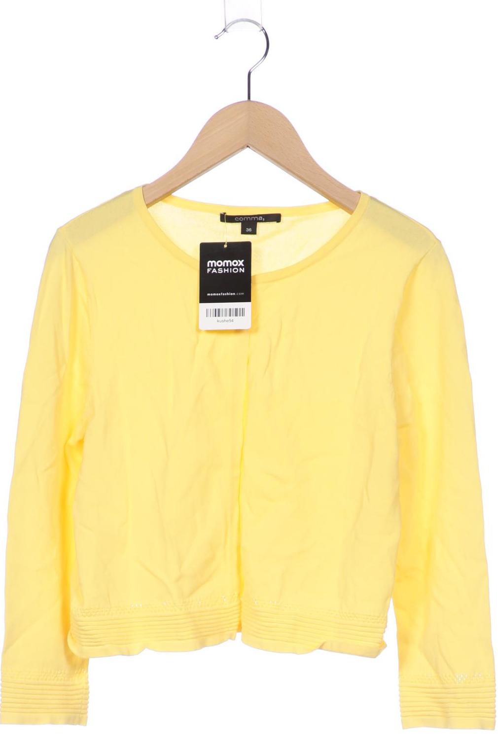 

Comma Damen Strickjacke, gelb, Gr. 36