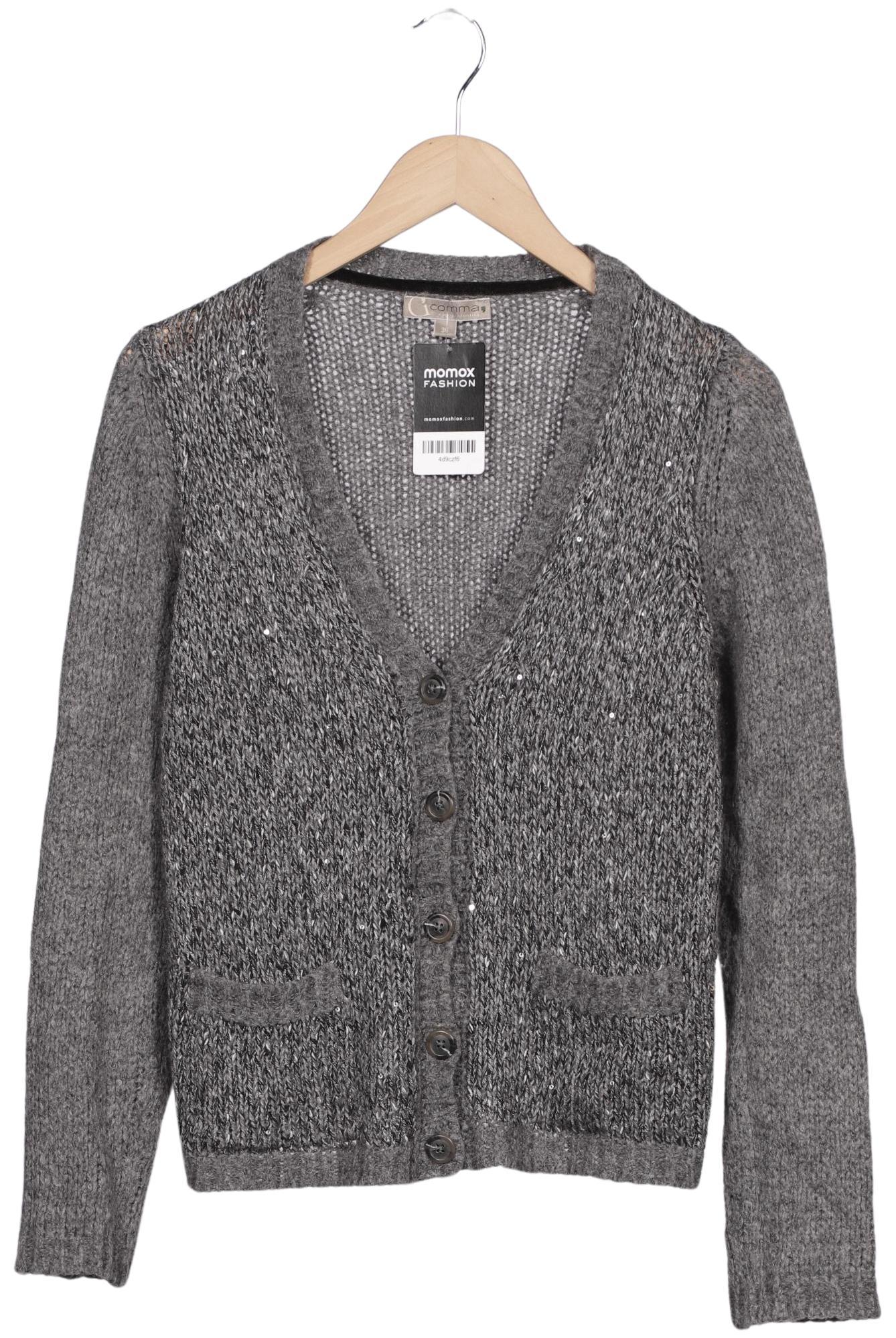 

Comma Damen Strickjacke, grau, Gr. 36