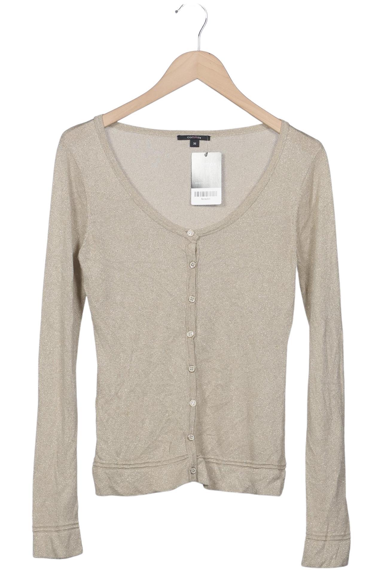 

Comma Damen Strickjacke, beige, Gr. 36