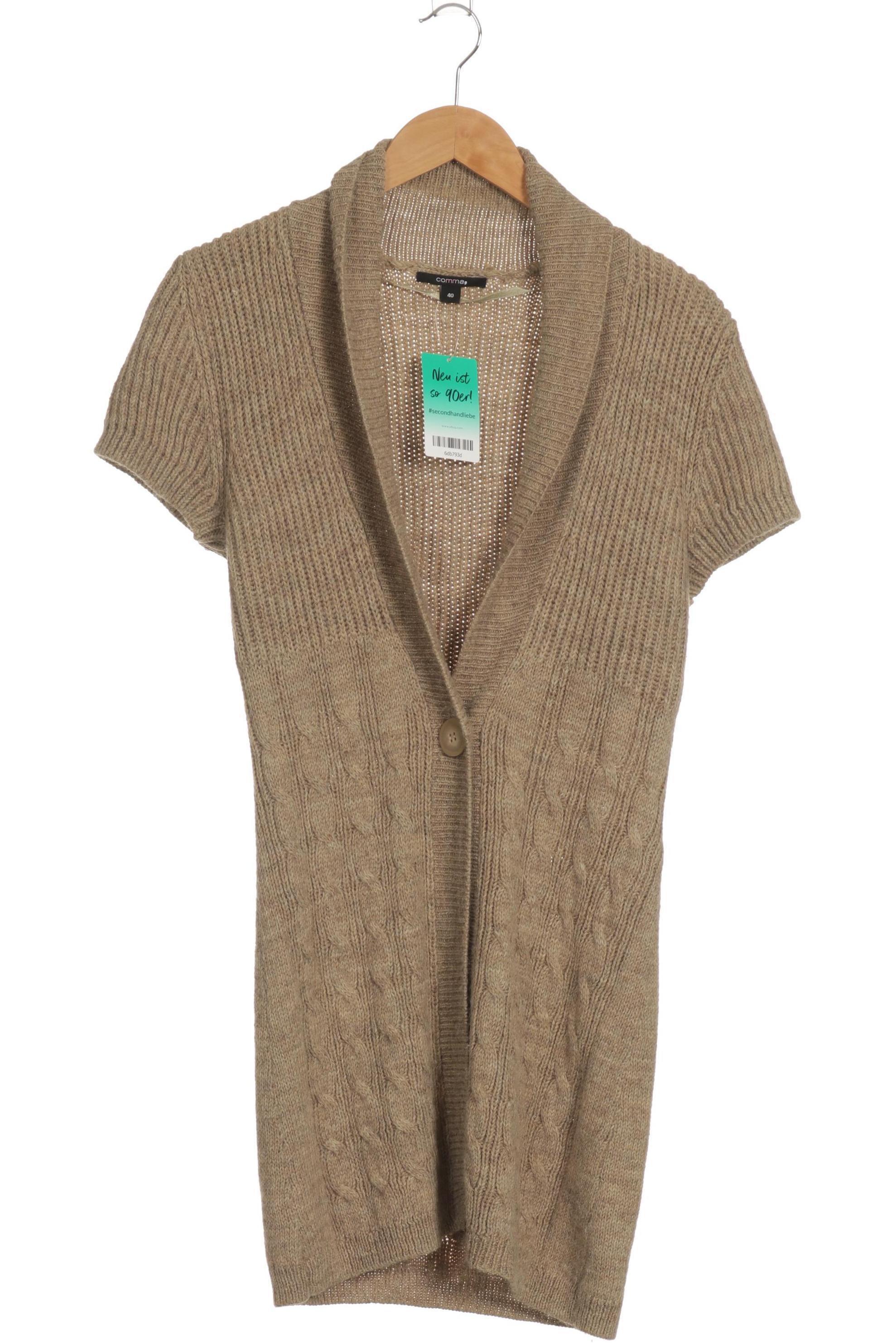 

Comma Damen Strickjacke, beige, Gr. 40
