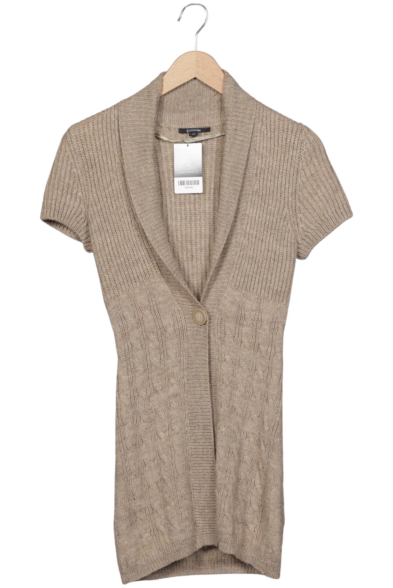 

Comma Damen Strickjacke, beige, Gr. 36