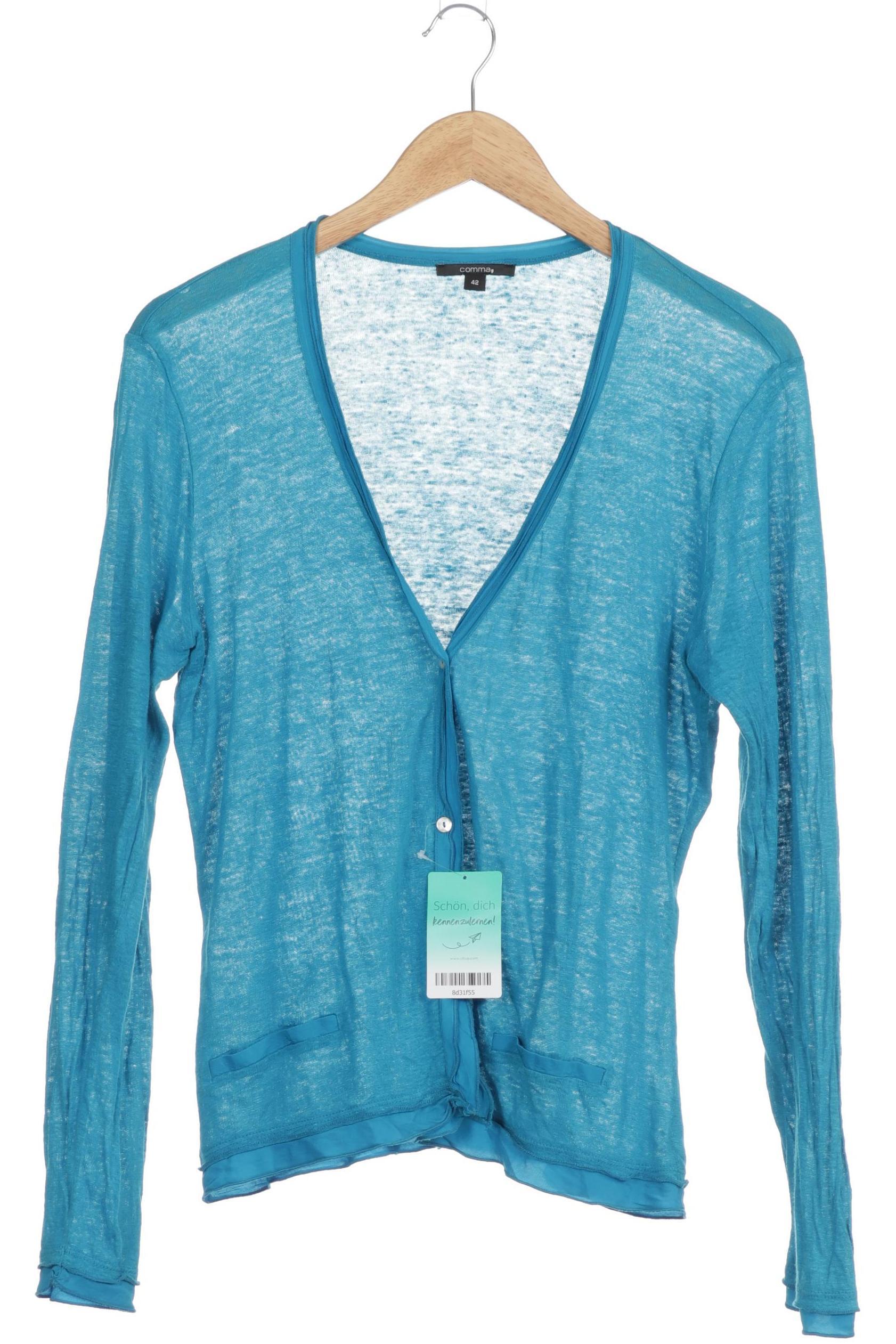 

Comma Damen Strickjacke, blau, Gr. 42