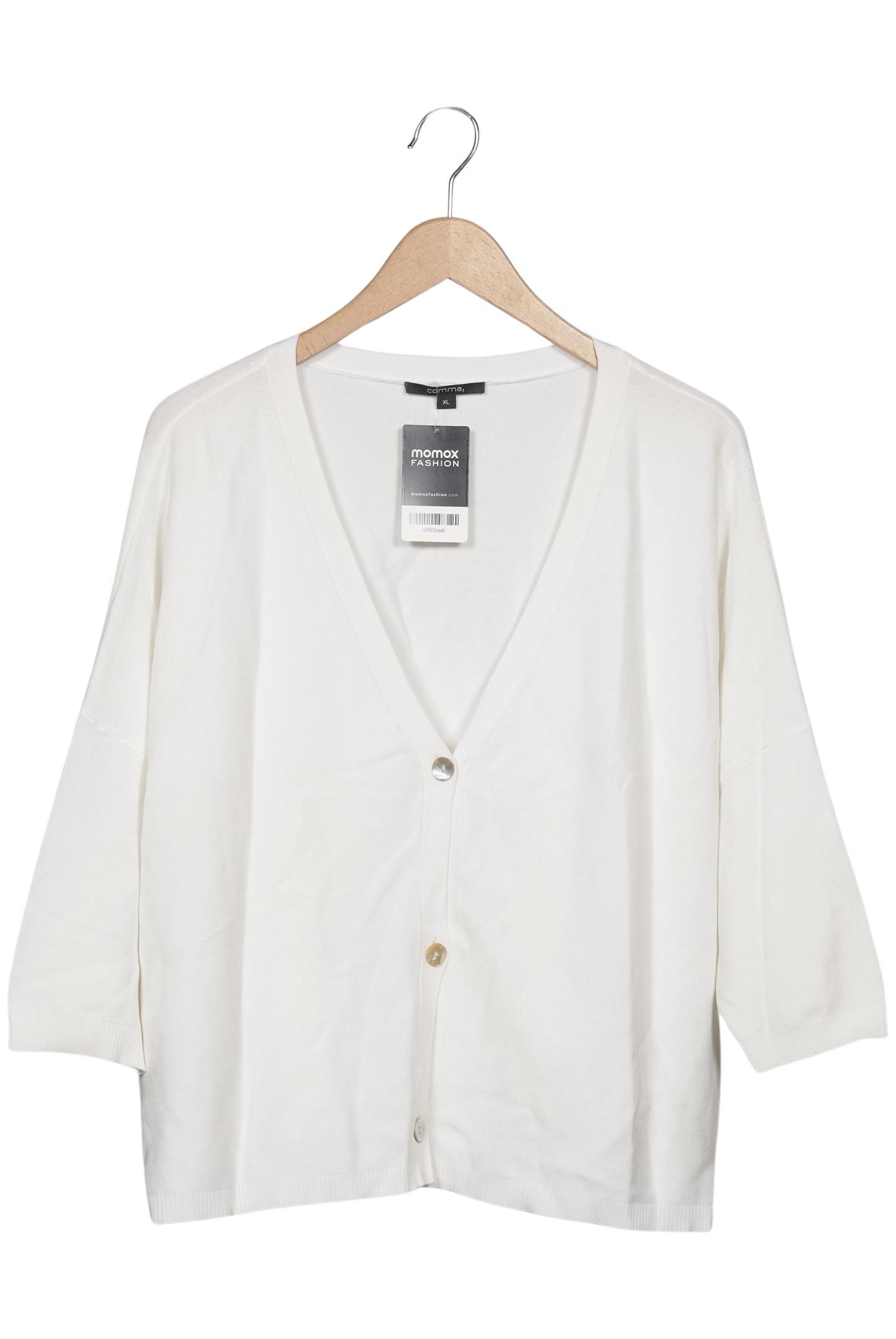 

Comma Damen Strickjacke, weiß, Gr. 44