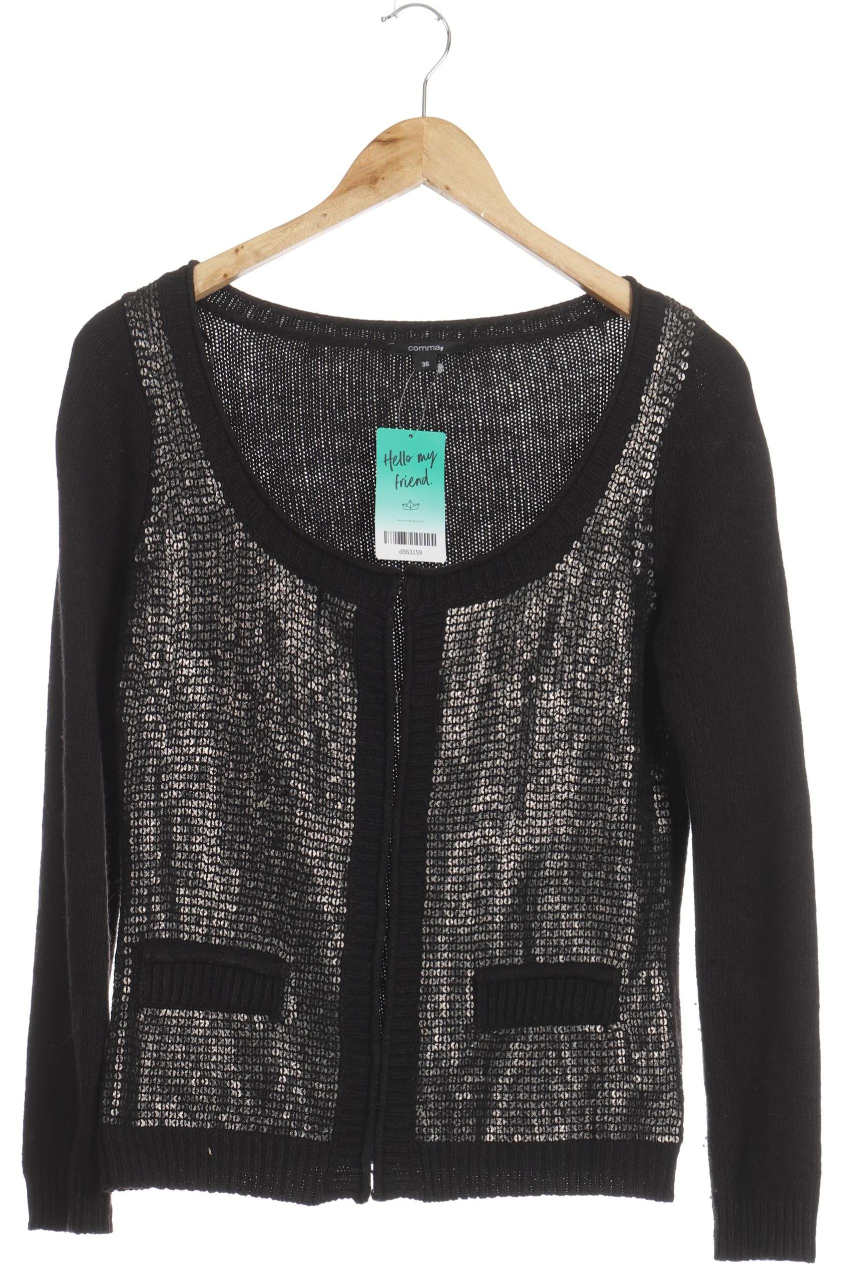 

Comma Damen Strickjacke, schwarz, Gr. 36