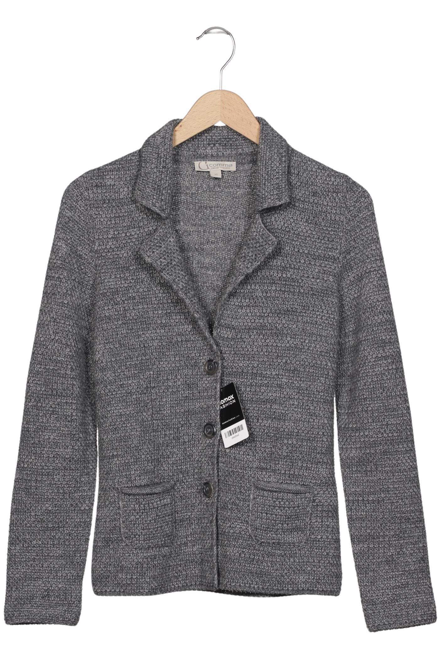 

Comma Damen Strickjacke, grau, Gr. 38