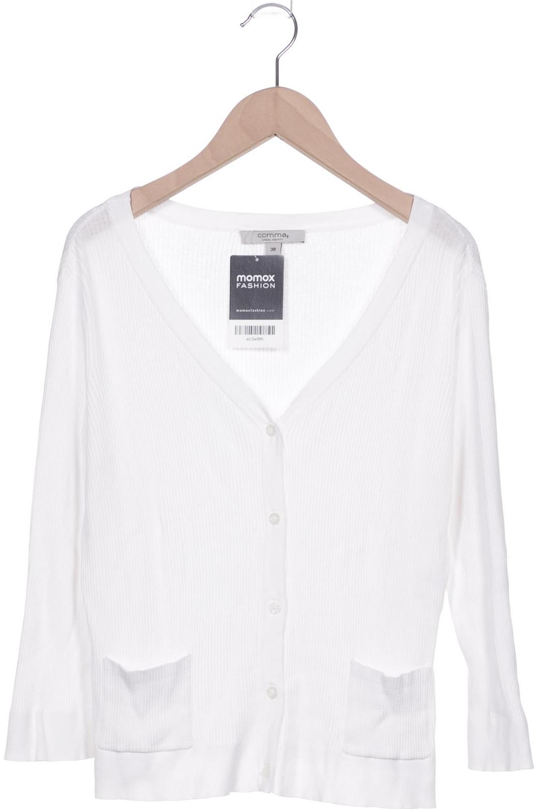 

Comma Damen Strickjacke, weiß, Gr. 38