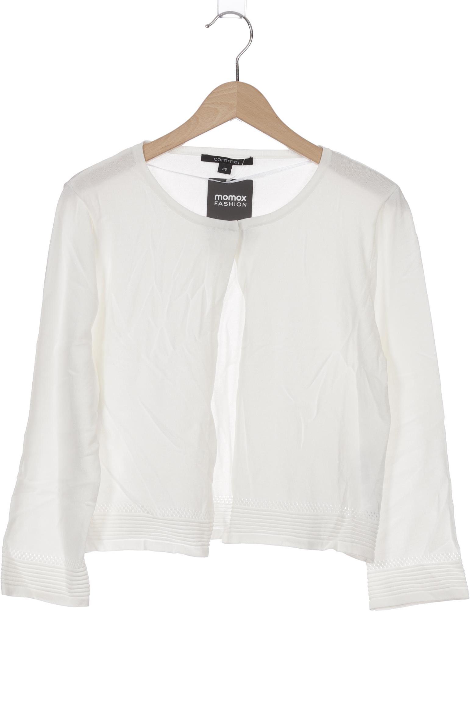 

Comma Damen Strickjacke, weiß, Gr. 36