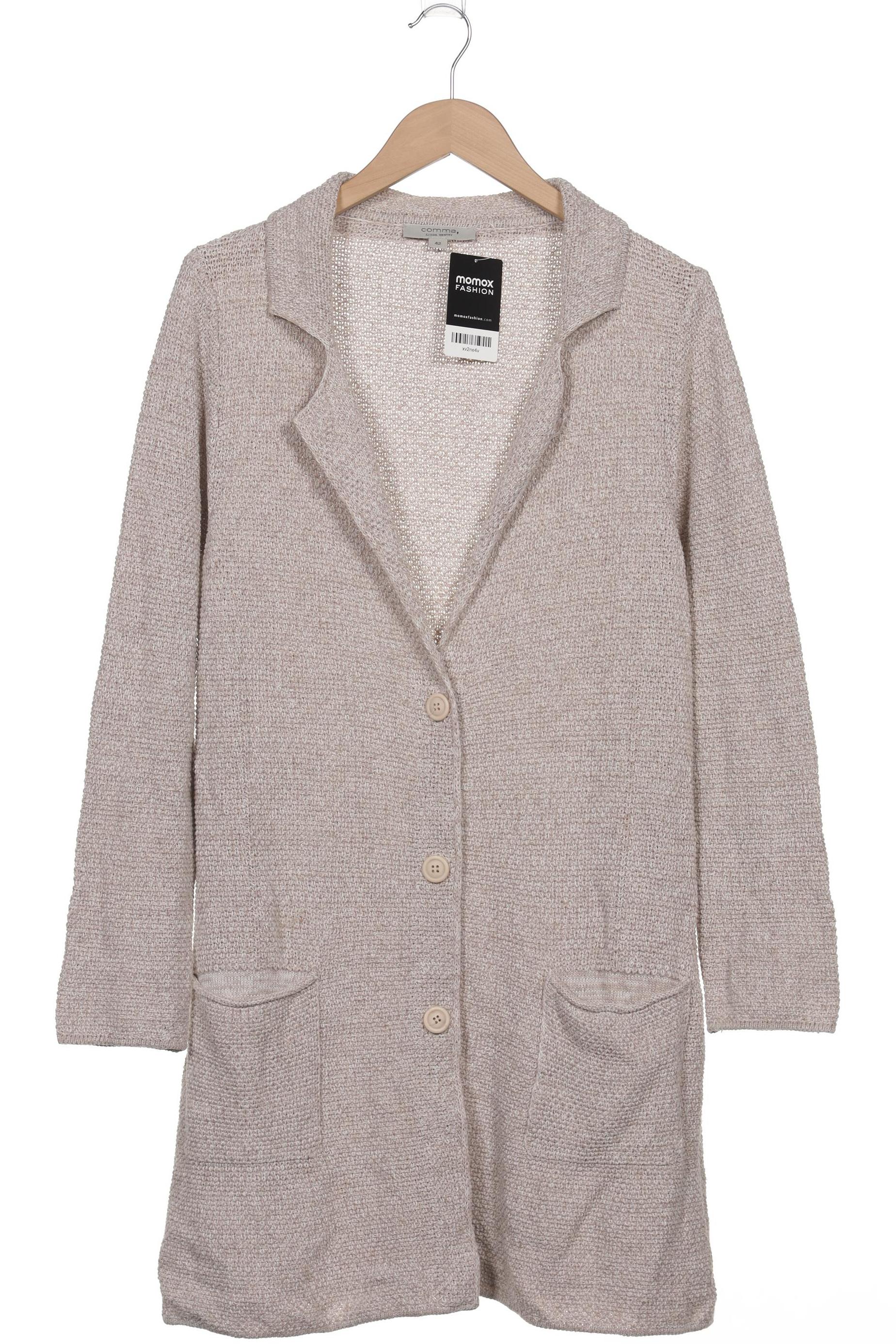 

Comma Damen Strickjacke, beige, Gr. 42
