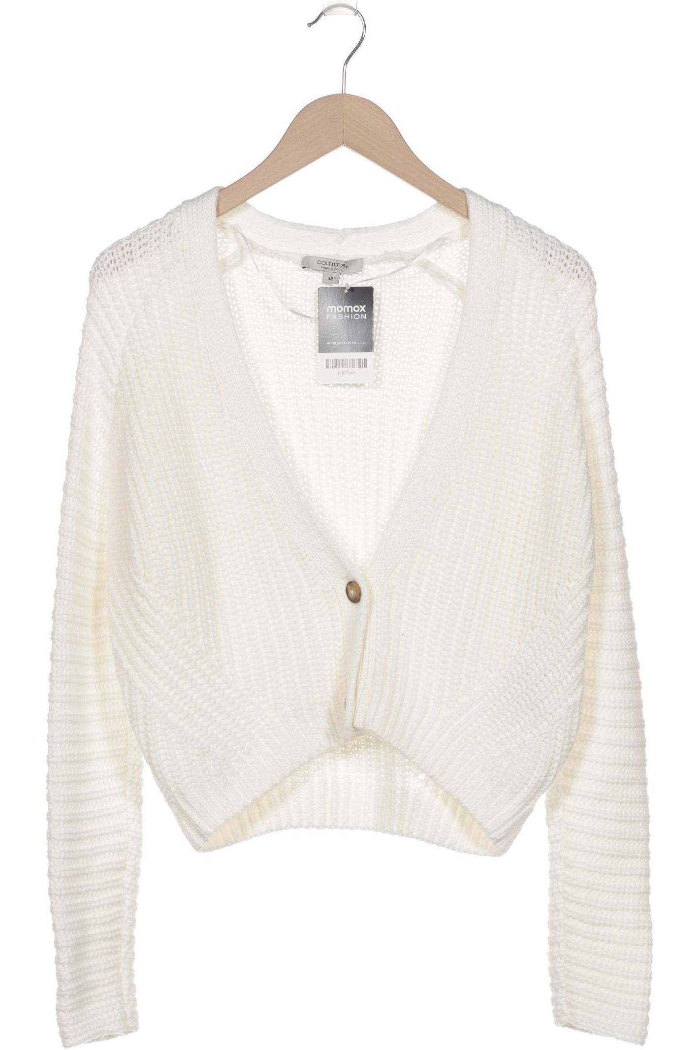 

Comma Damen Strickjacke, weiß, Gr. 32