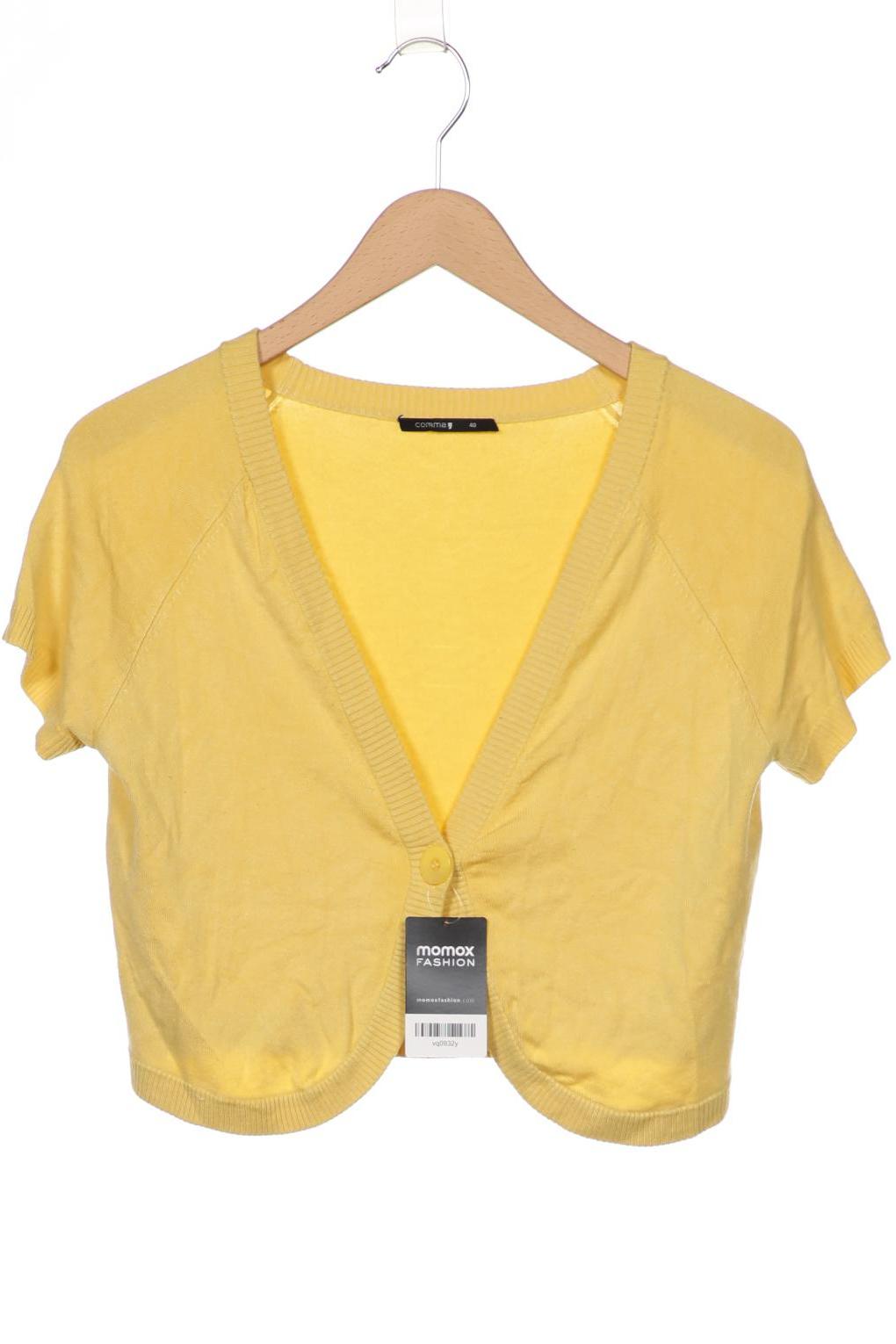 

Comma Damen Strickjacke, gelb, Gr. 40