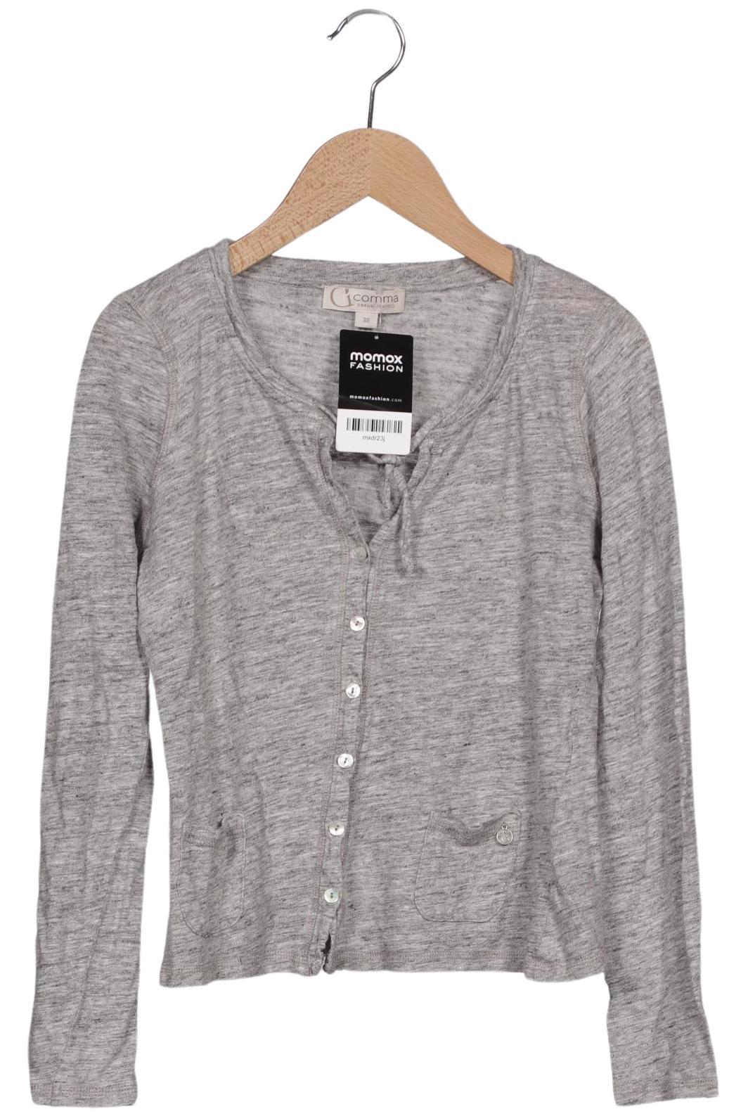 

Comma Damen Strickjacke, grau, Gr. 38