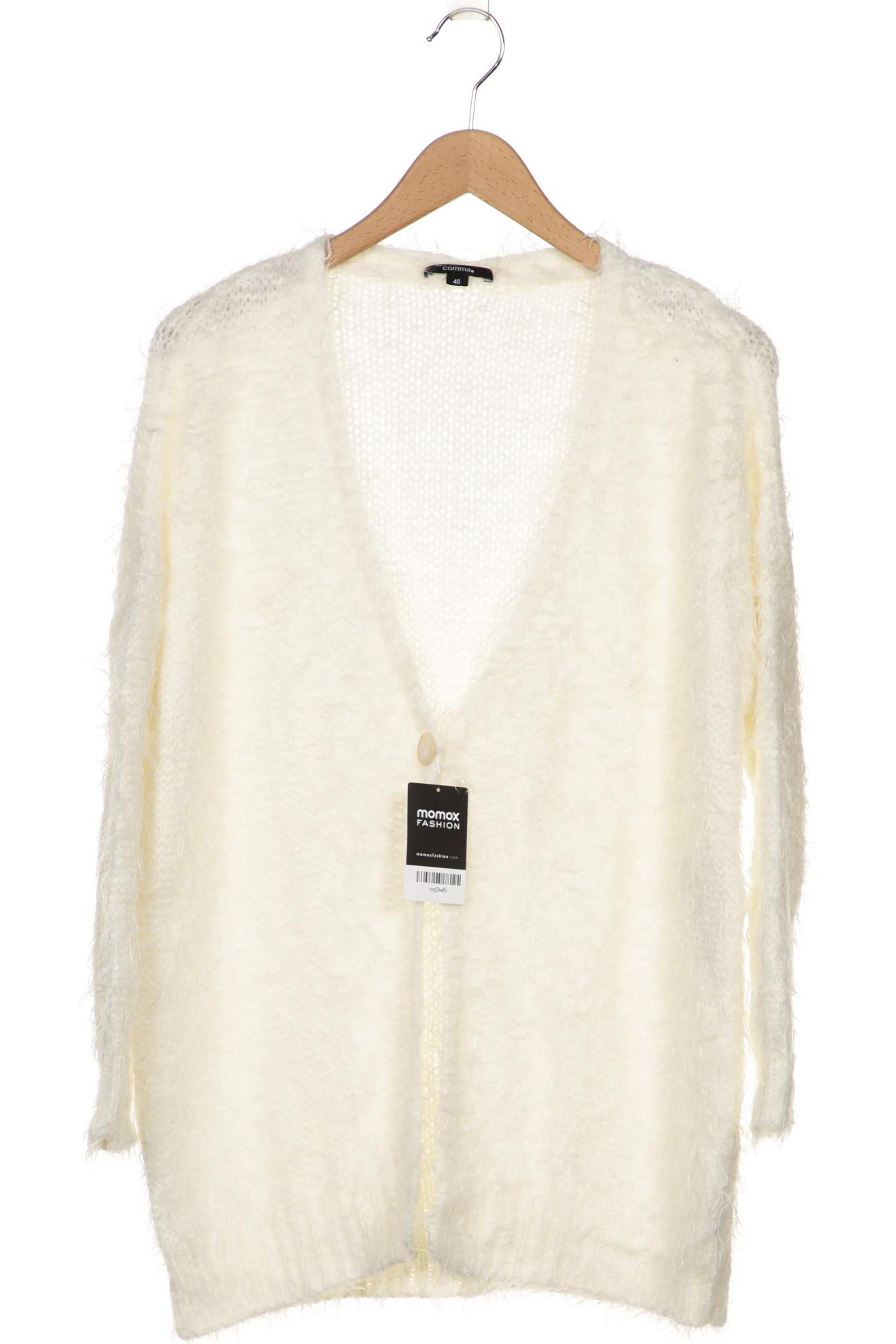 

Comma Damen Strickjacke, weiß, Gr. 40