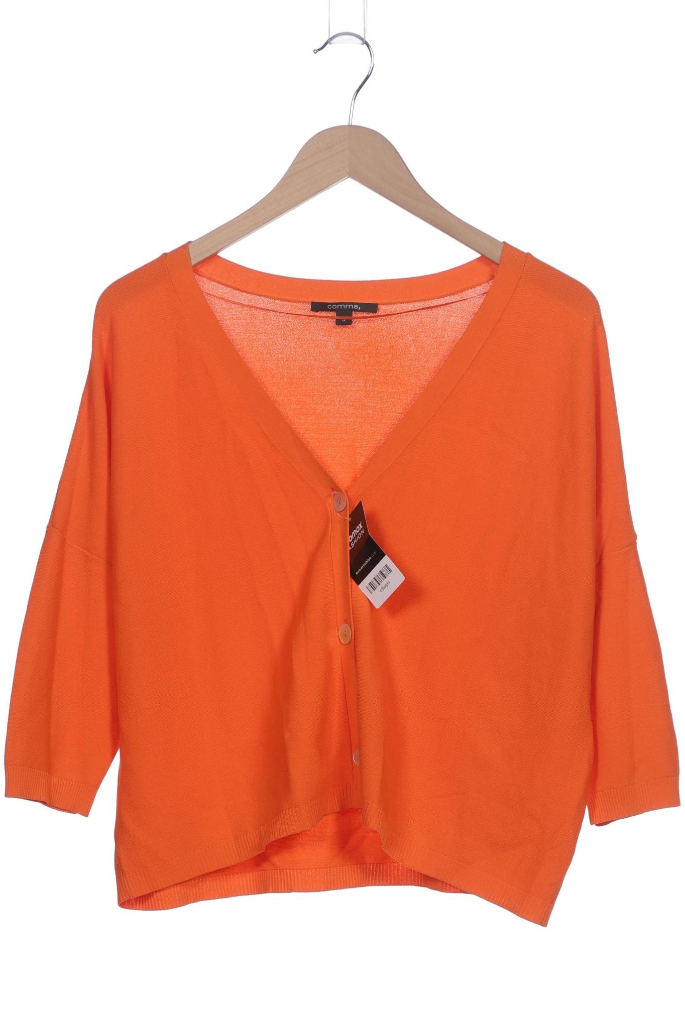 

Comma Damen Strickjacke, orange, Gr. 36