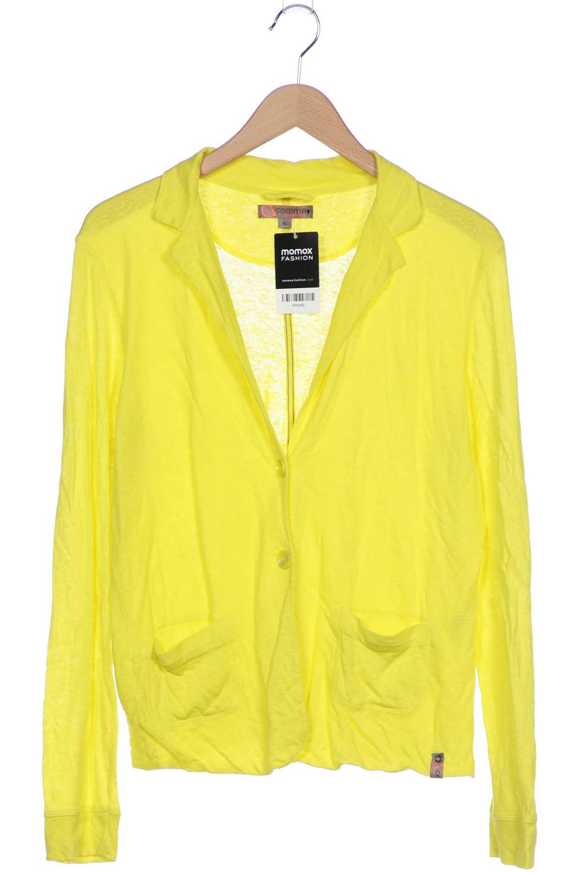 

Comma Damen Strickjacke, gelb, Gr. 42