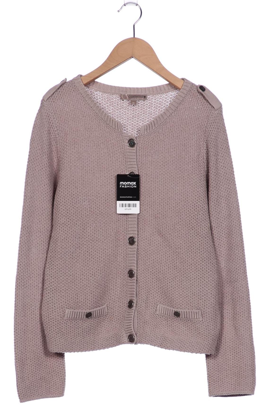 

Comma Damen Strickjacke, beige, Gr. 38