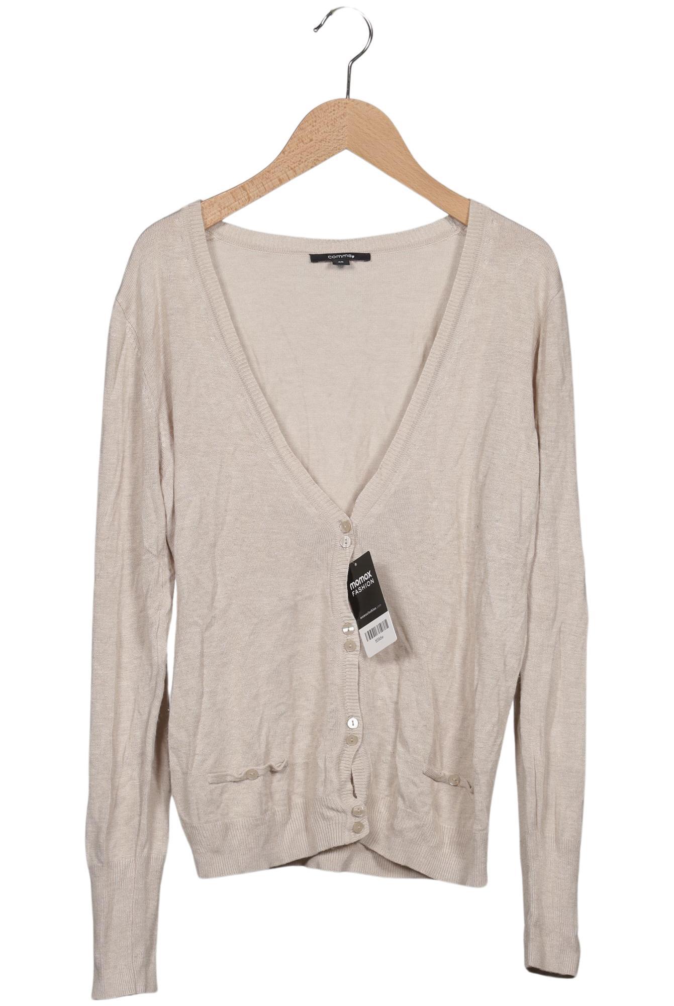 

Comma Damen Strickjacke, beige, Gr. 40