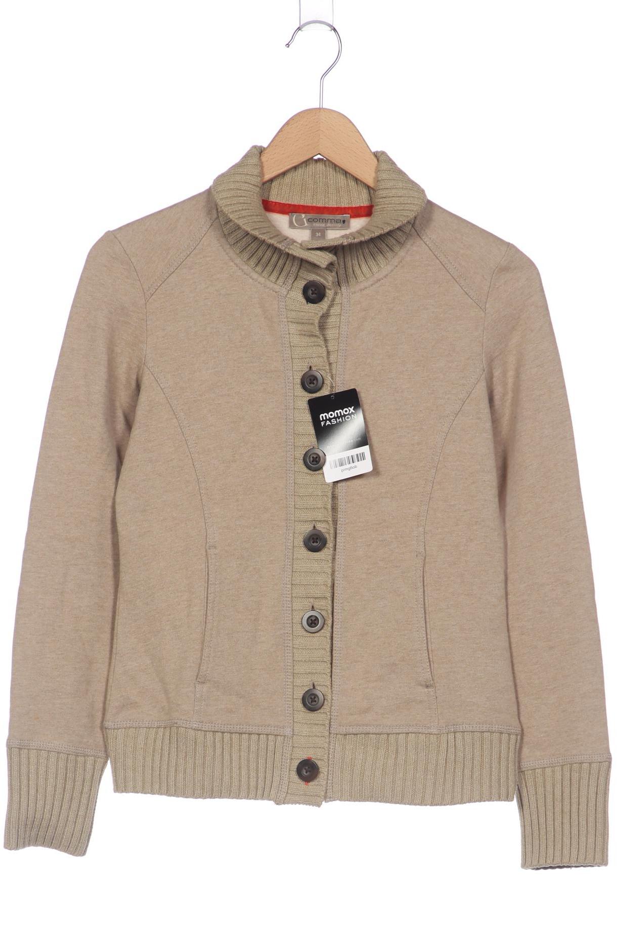 

Comma Damen Strickjacke, beige, Gr. 34