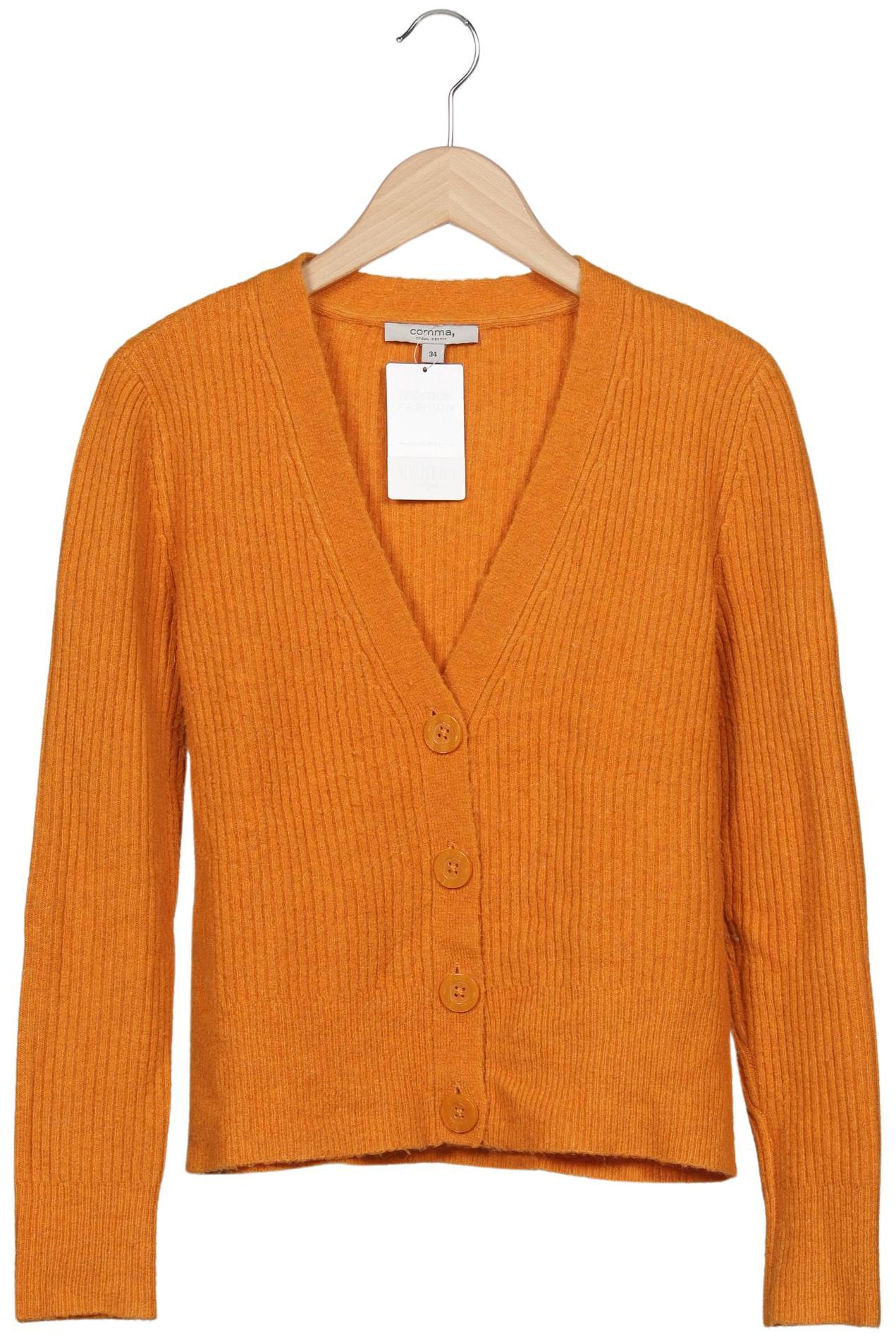 

Comma Damen Strickjacke, orange, Gr. 34