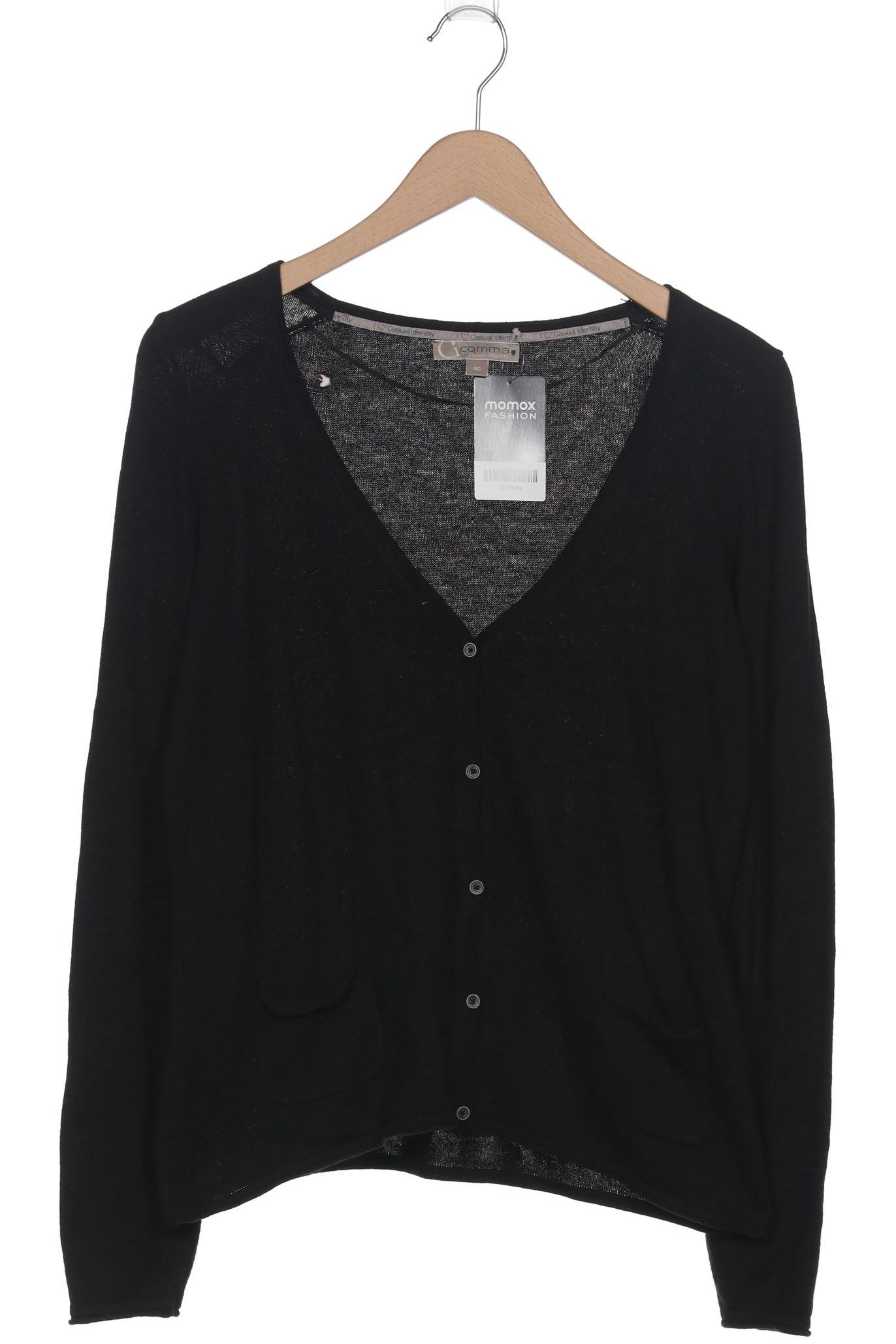 

Comma Damen Strickjacke, schwarz, Gr. 40