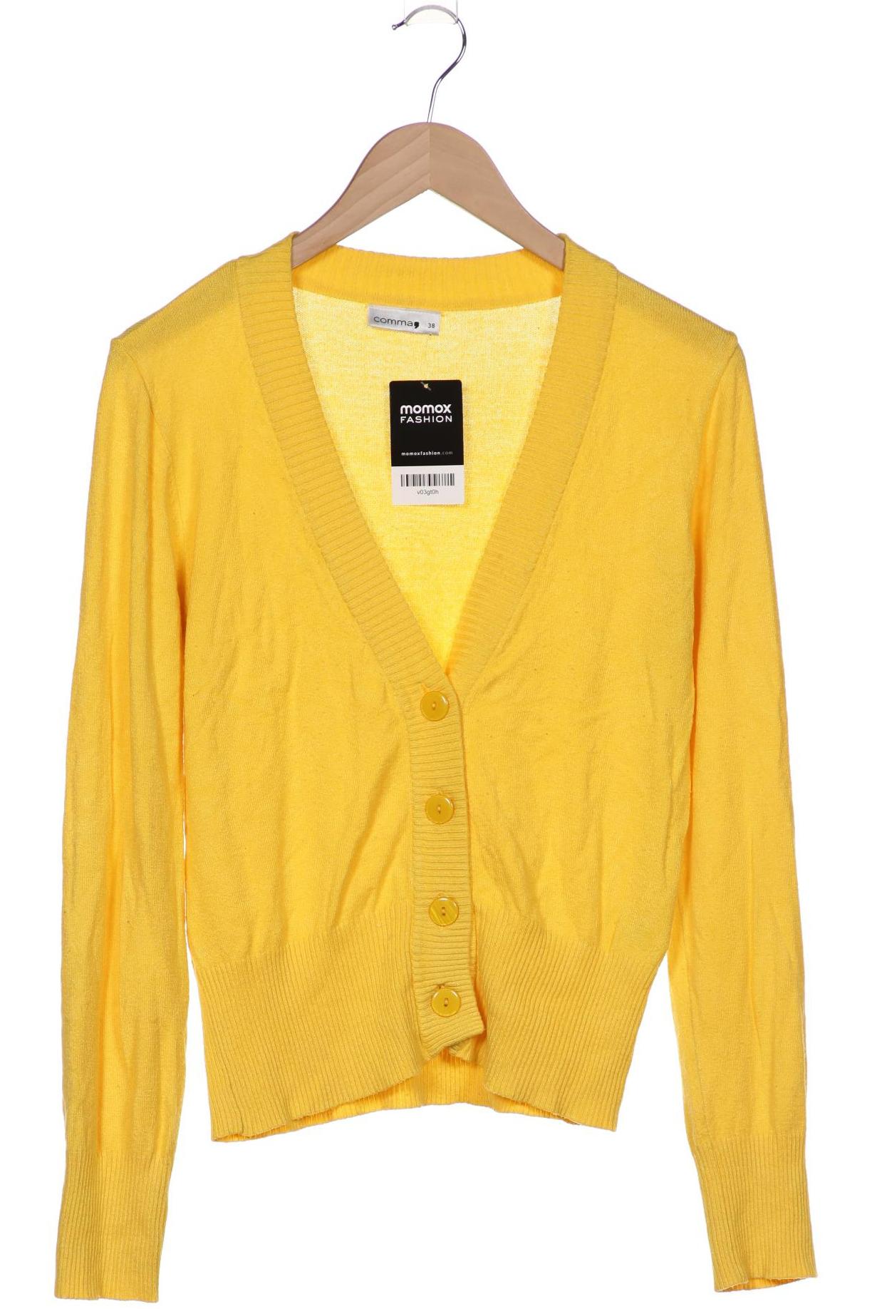 

Comma Damen Strickjacke, gelb, Gr. 38