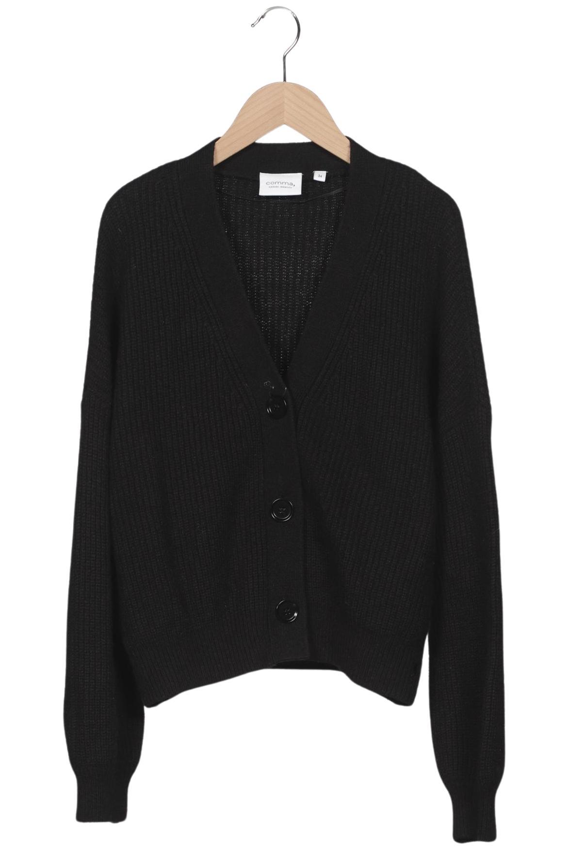 

Comma Damen Strickjacke, schwarz, Gr. 34