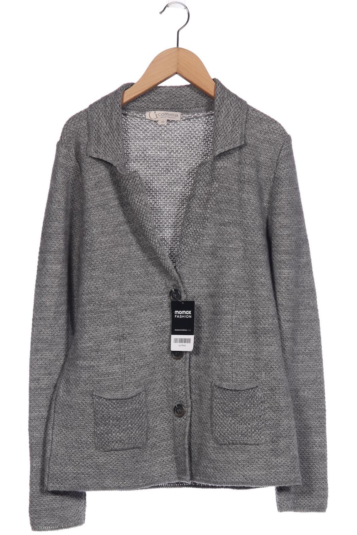 

Comma Damen Strickjacke, grau, Gr. 38
