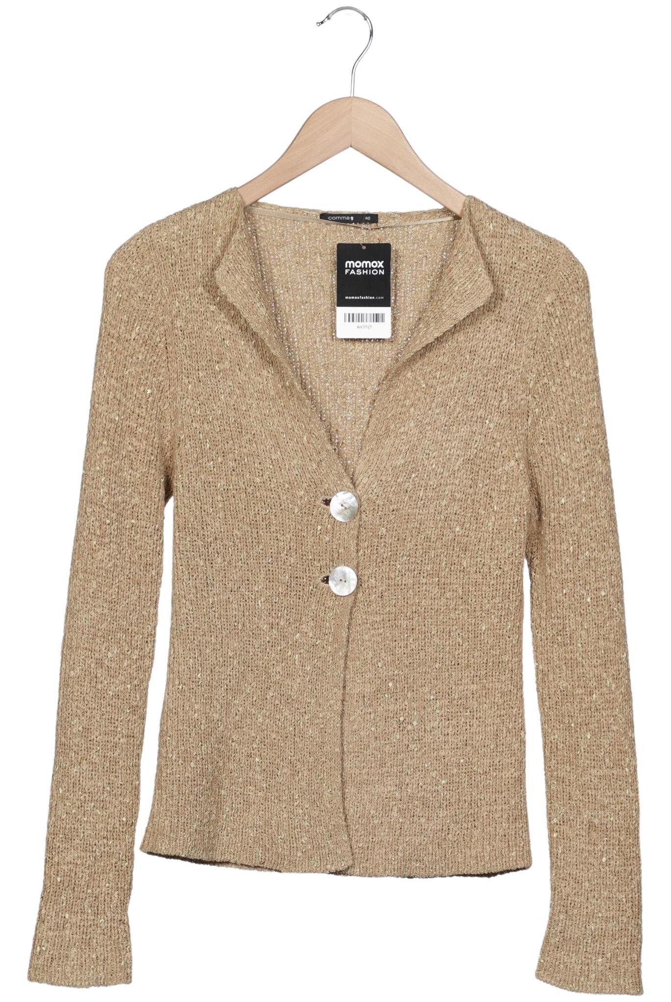 

Comma Damen Strickjacke, beige, Gr. 40