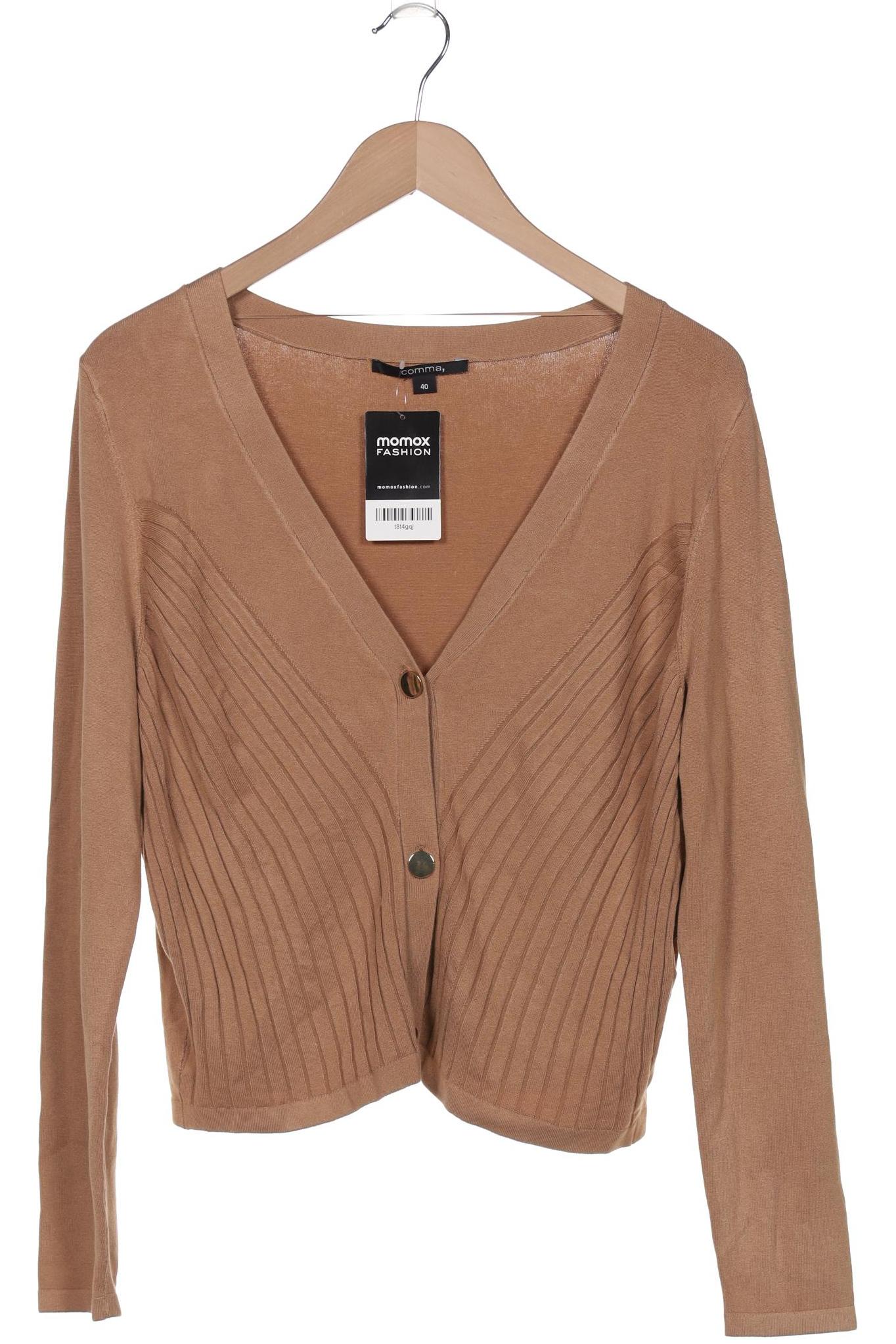 

Comma Damen Strickjacke, beige, Gr. 40