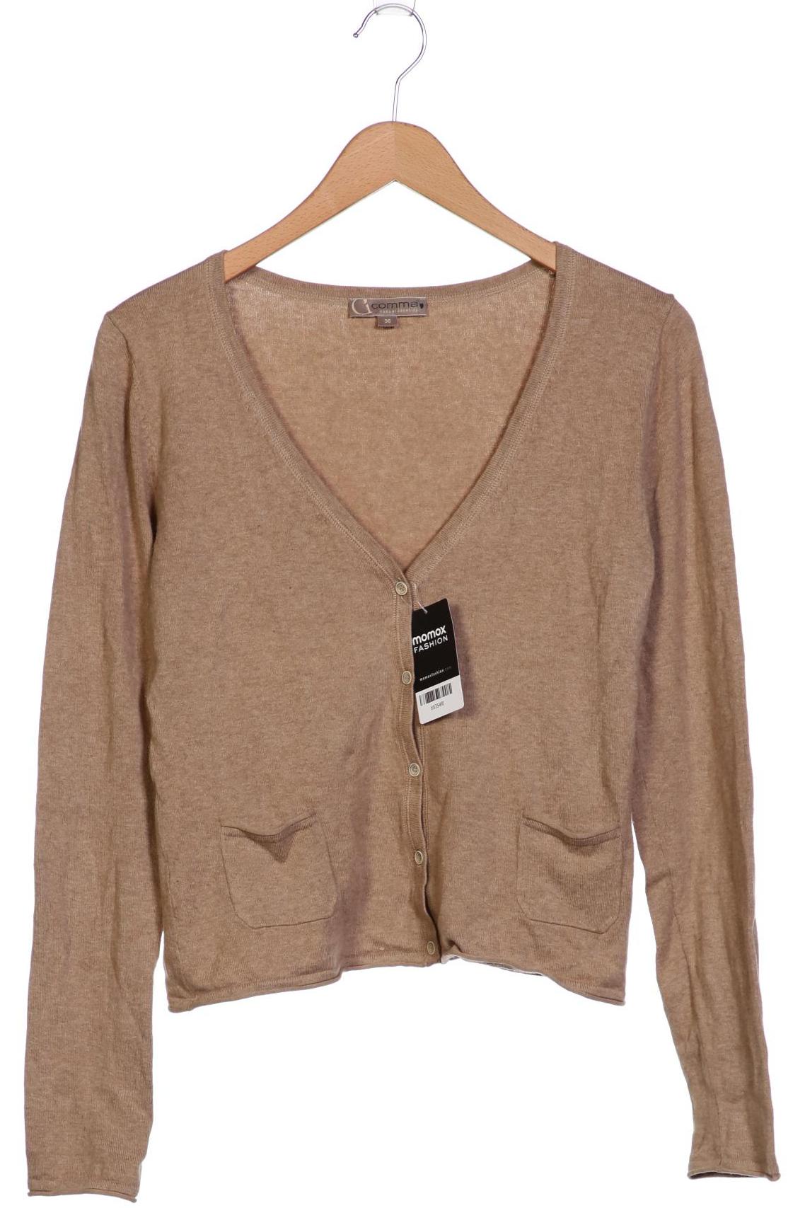 

Comma Damen Strickjacke, beige, Gr. 36