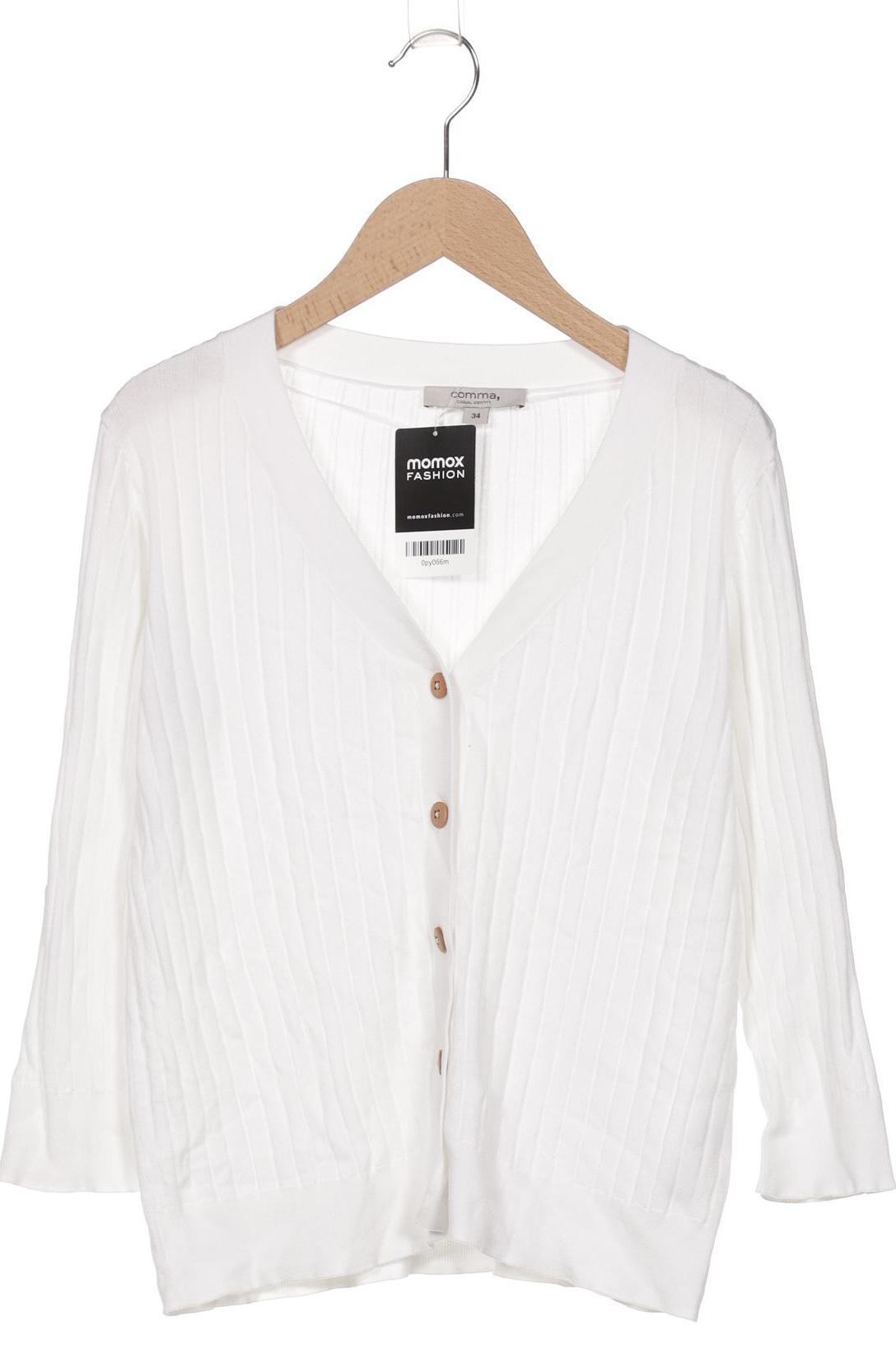 

Comma Damen Strickjacke, weiß, Gr. 34