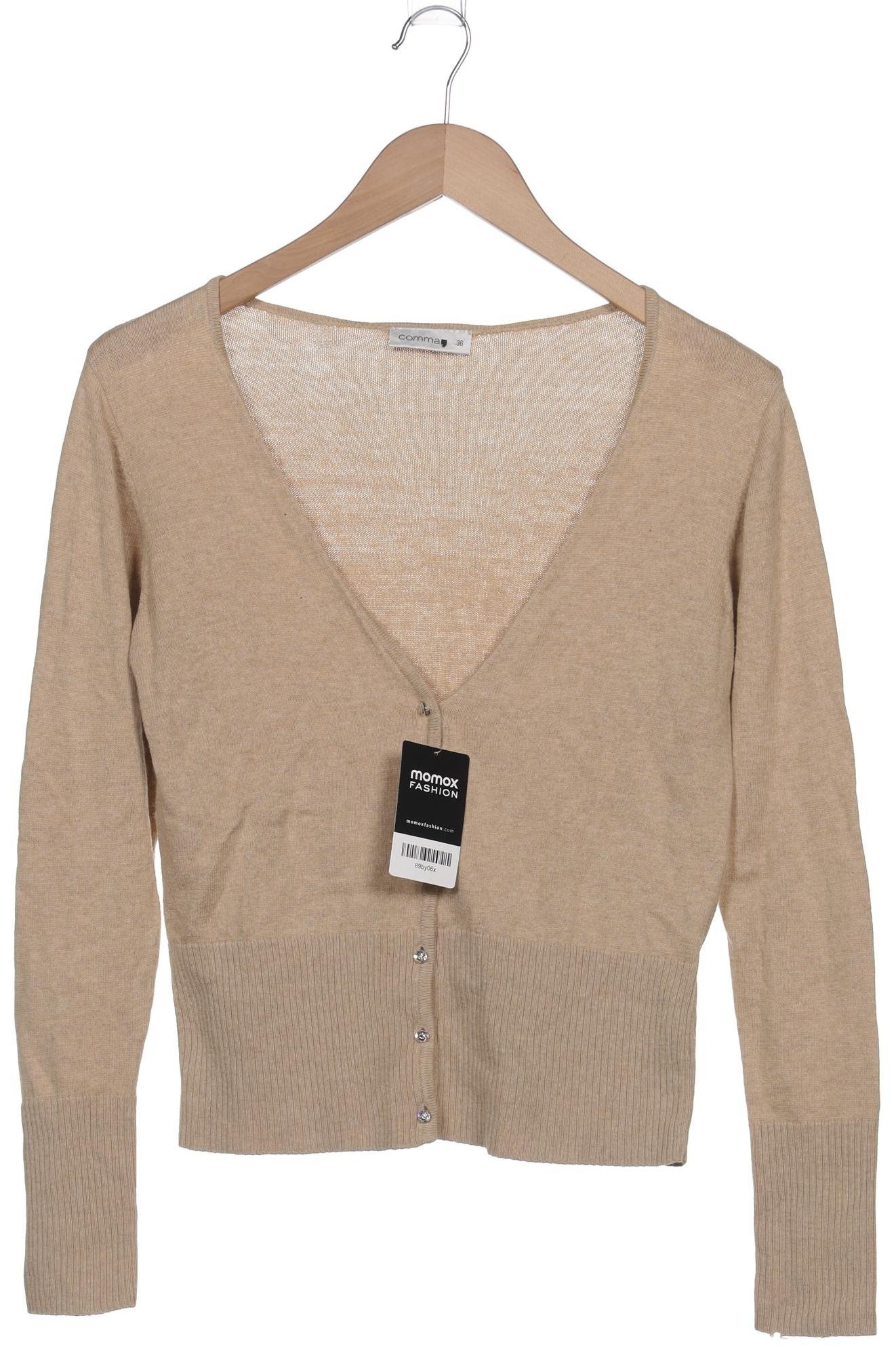 

Comma Damen Strickjacke, beige, Gr. 36